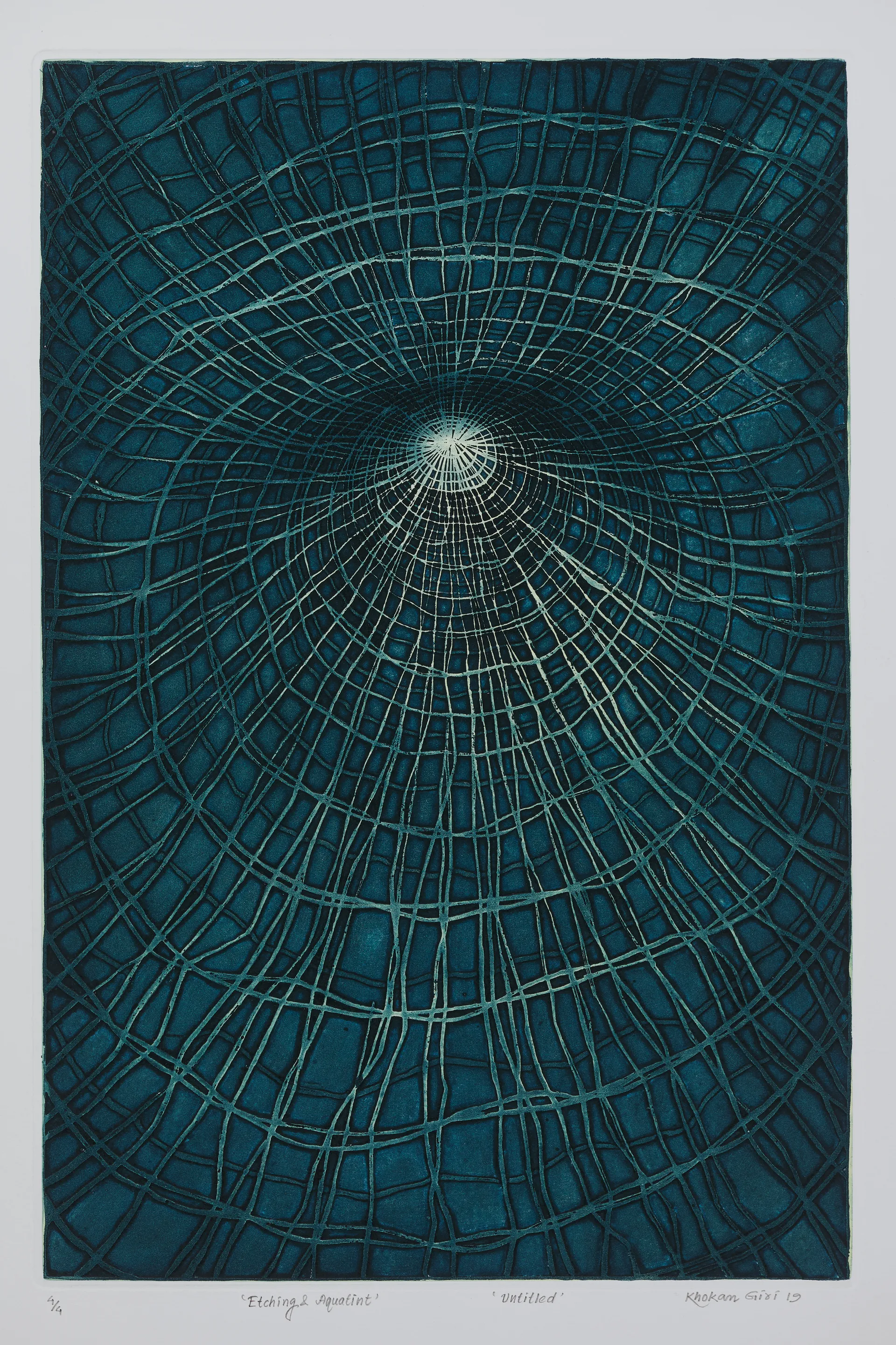 Untitled by Khokan Giri - Etching & aquatint