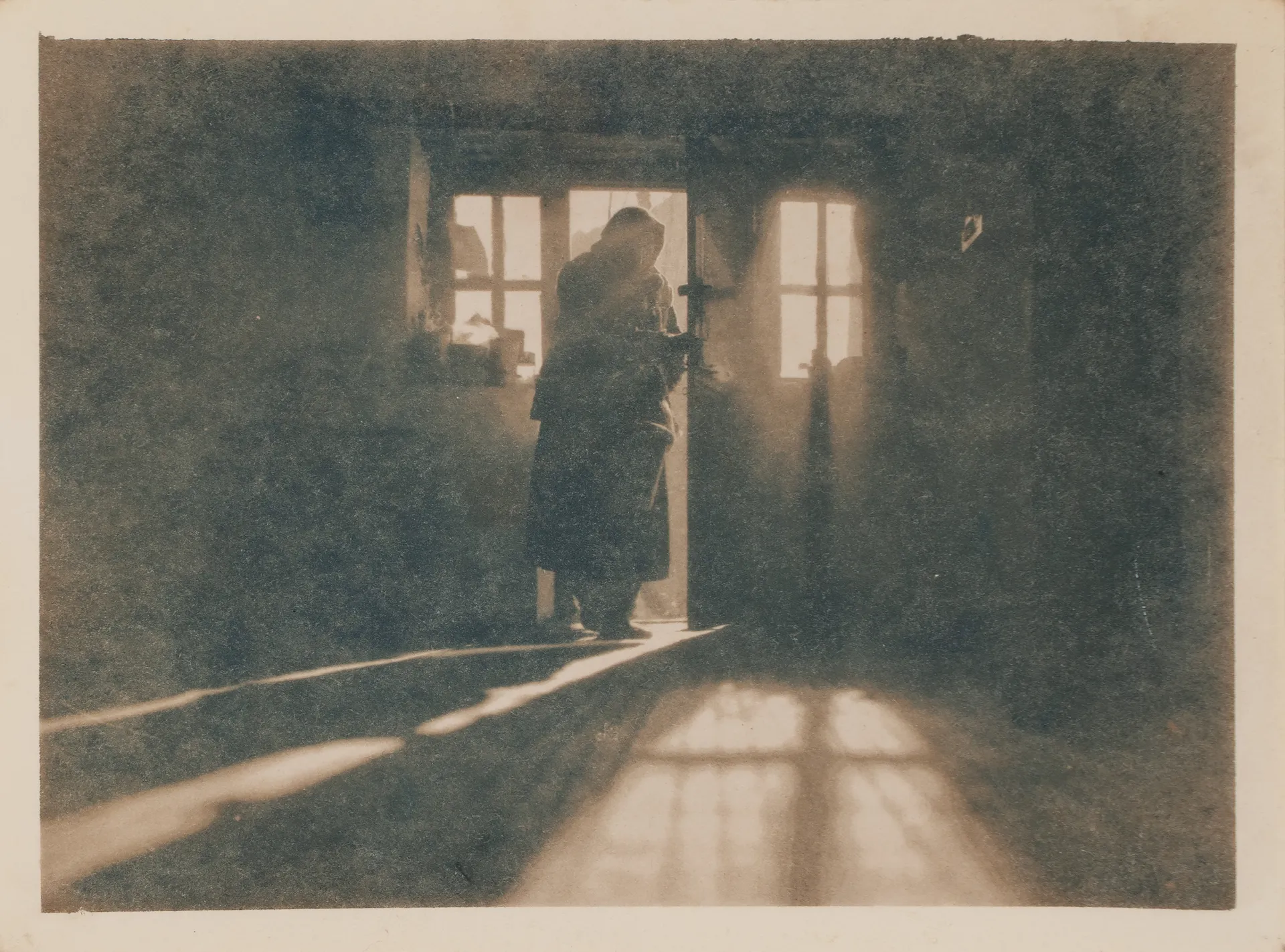 Winter mornings - likir, ladakh by Ayan Biswas - Tea-toned cyanotype