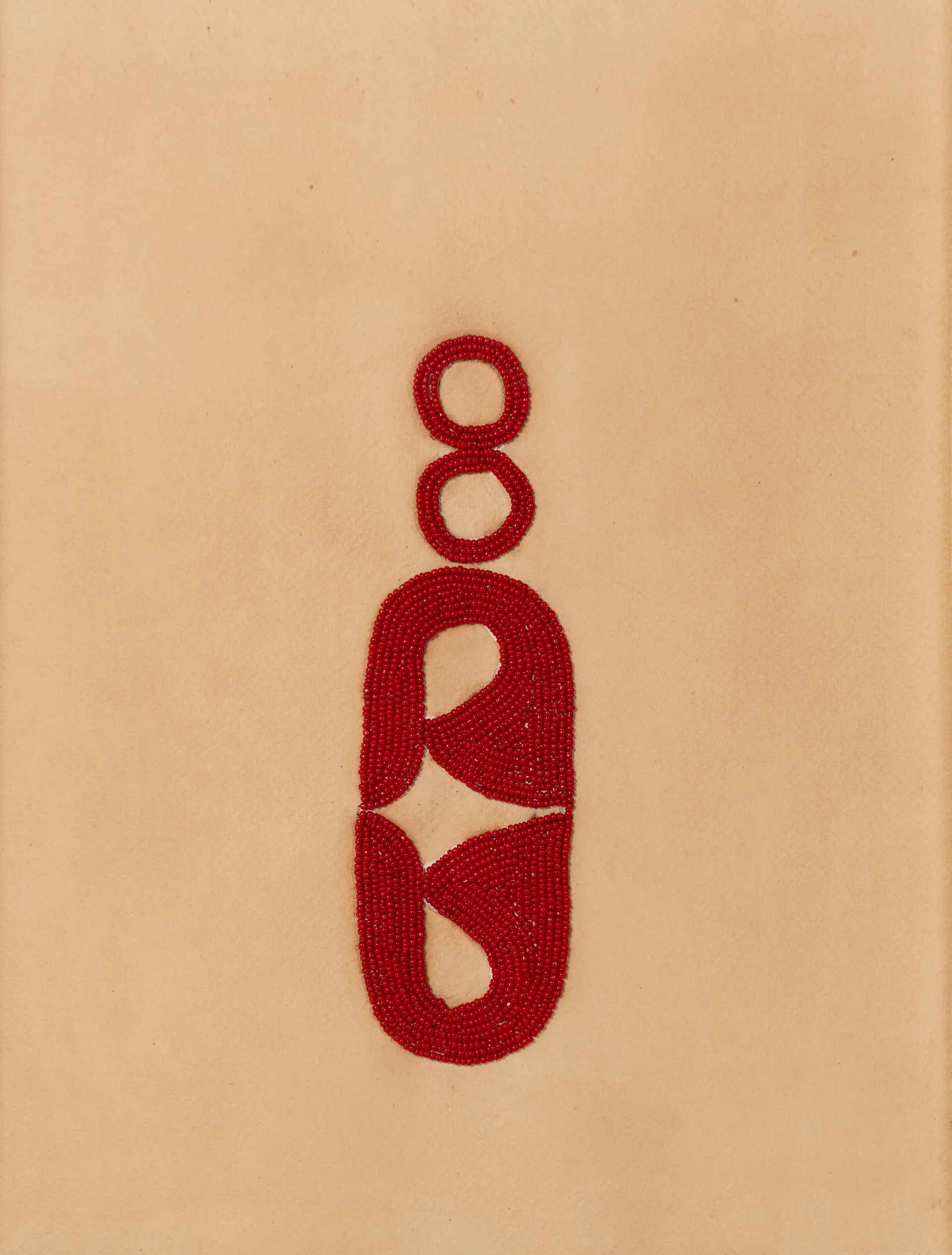 Safety pin II, 2 by Anshu Singh - Beaded embroidery on paper