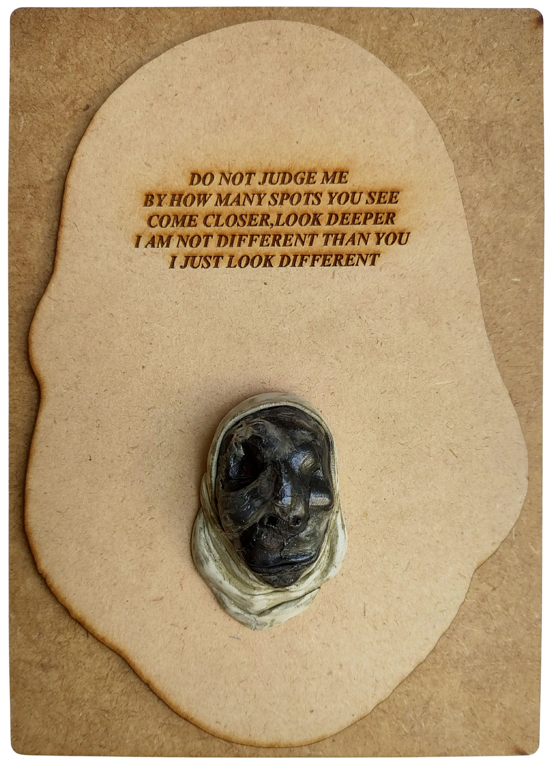 Poetics of face-1, 7 by Preksha Tater - Epoxy compound and mixed media
