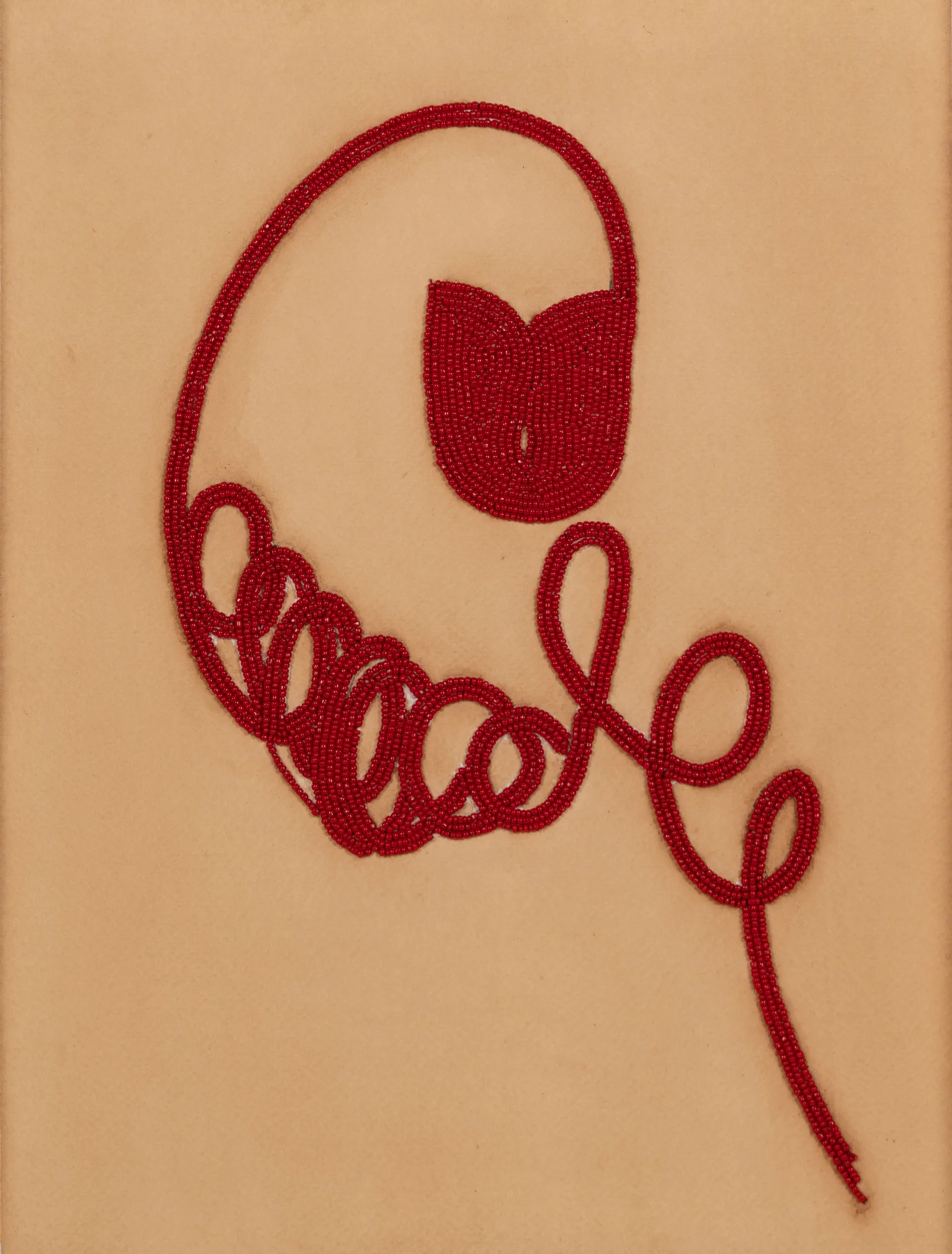 Safety pin II, 4 by Anshu Singh - Beaded embroidery on paper