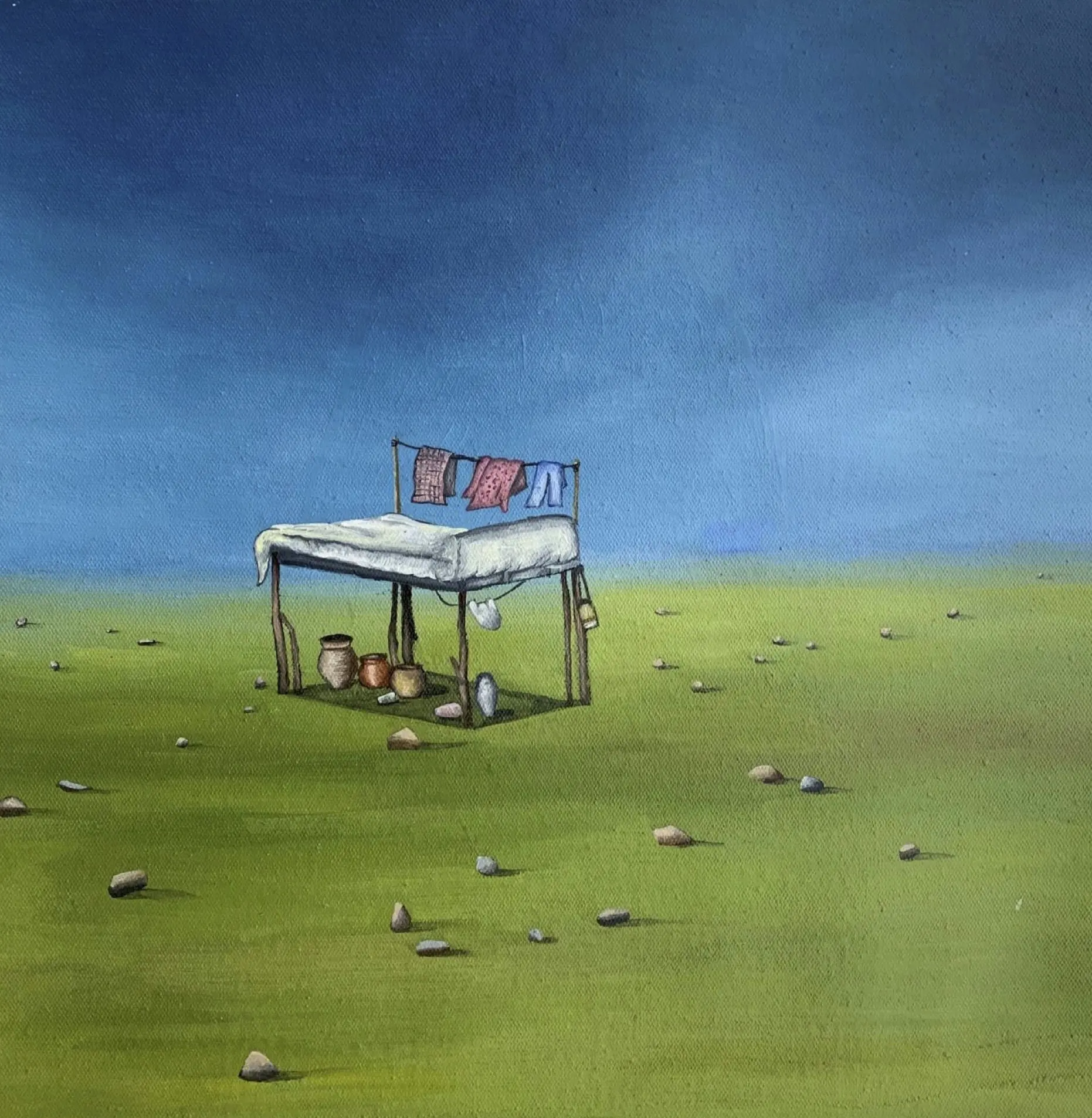 Shelter by Sarika Mehta - Oil on canvas