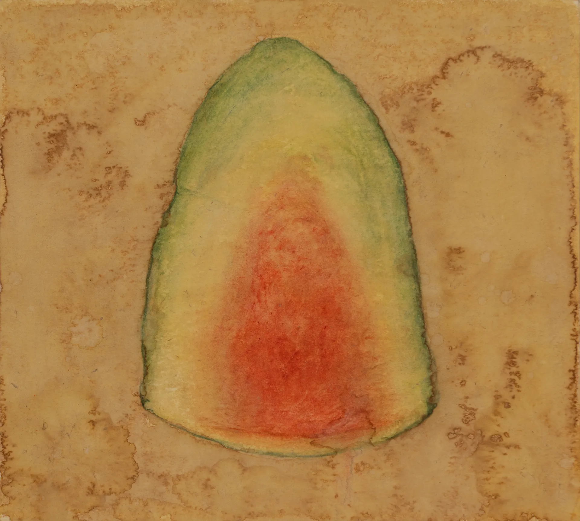 This is very reddish II by Oliva Saha - Gouache colour, alta dye, natural colour on process paper board