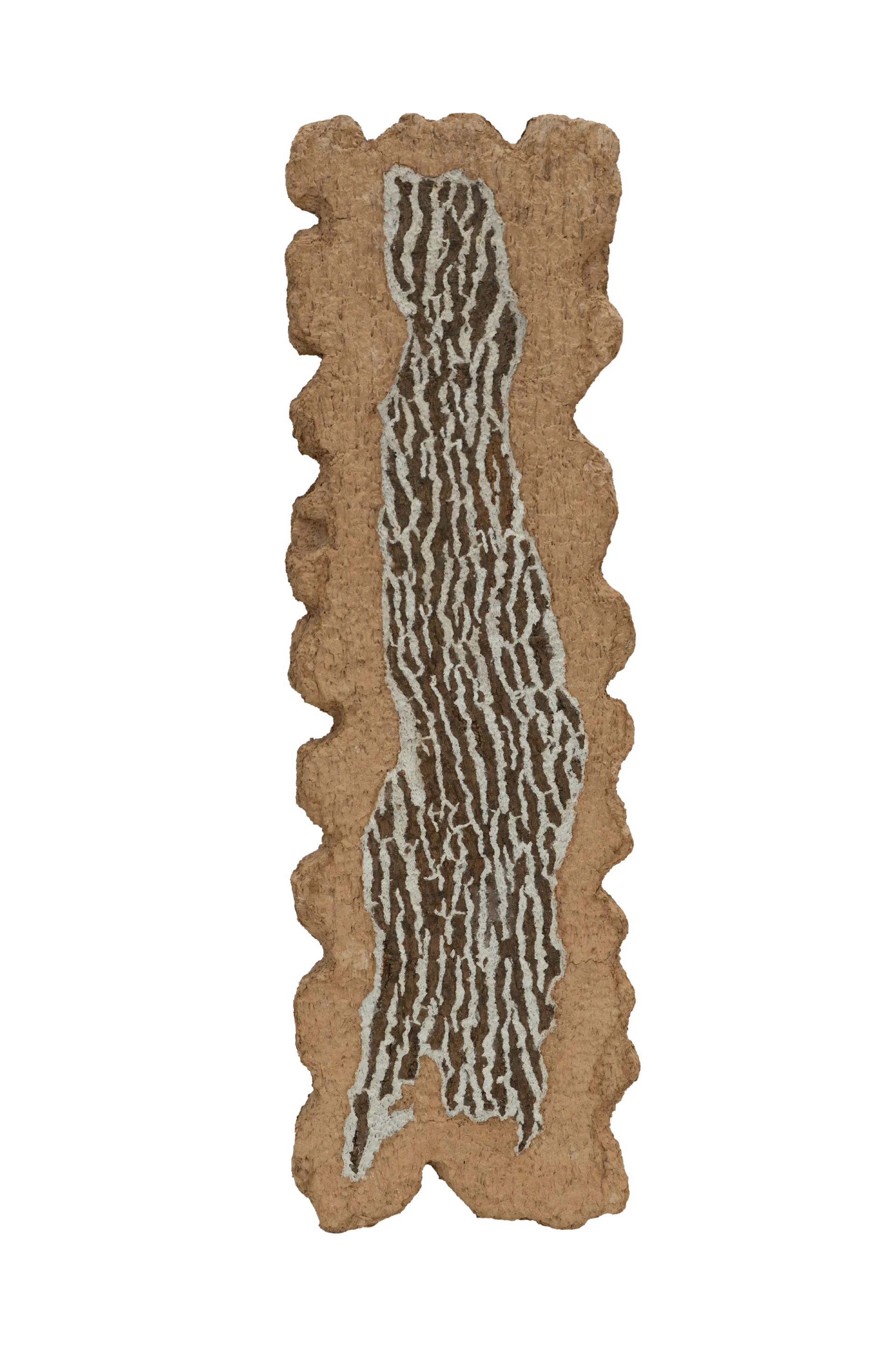 Fragile layers - 2 by Skarma Sonam Tashi - Cardboard, papier-mâché, natural pigments, bark