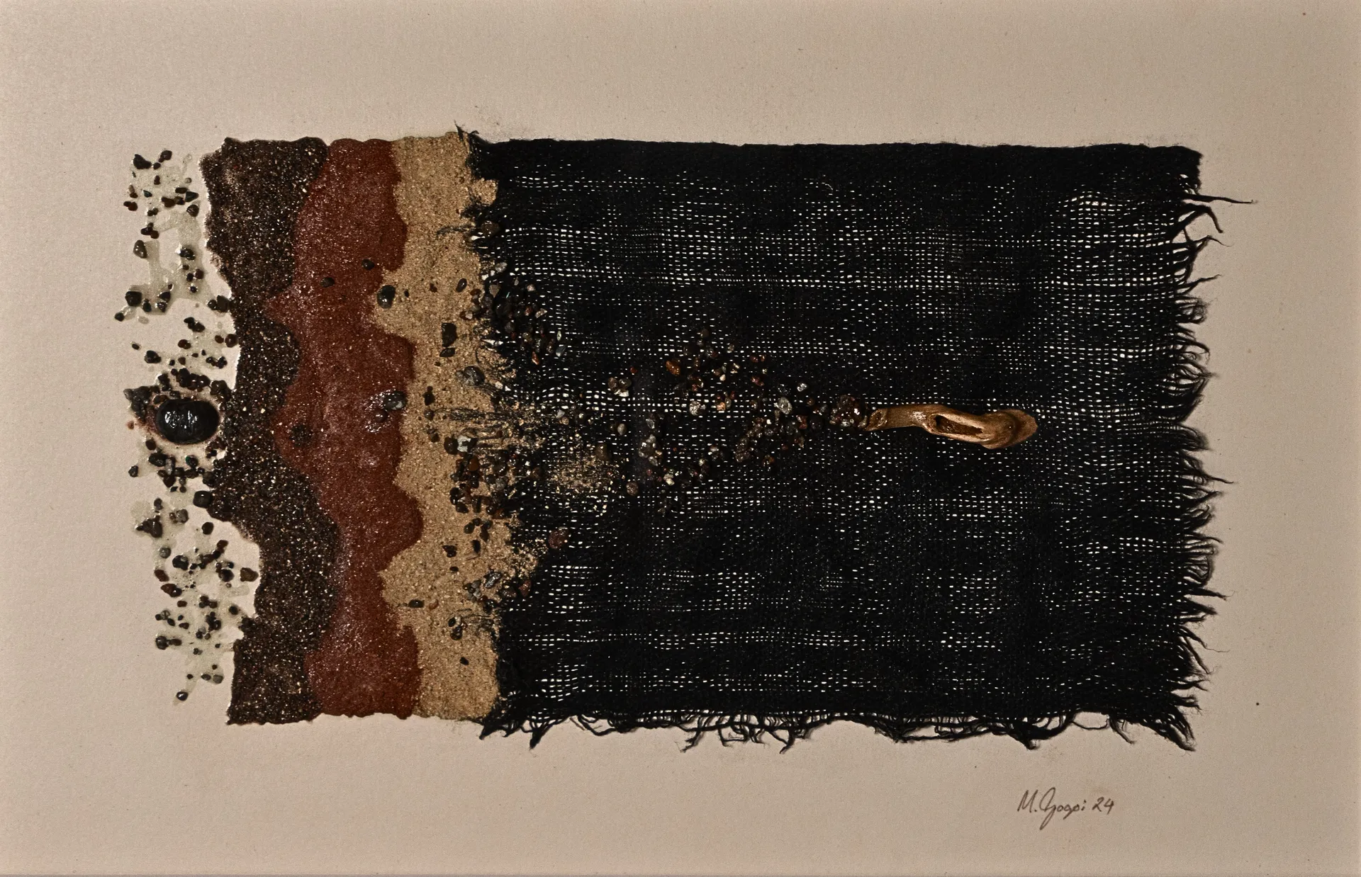 Fabricated landscapes 1 by Manjit Gogoi - Mixed media