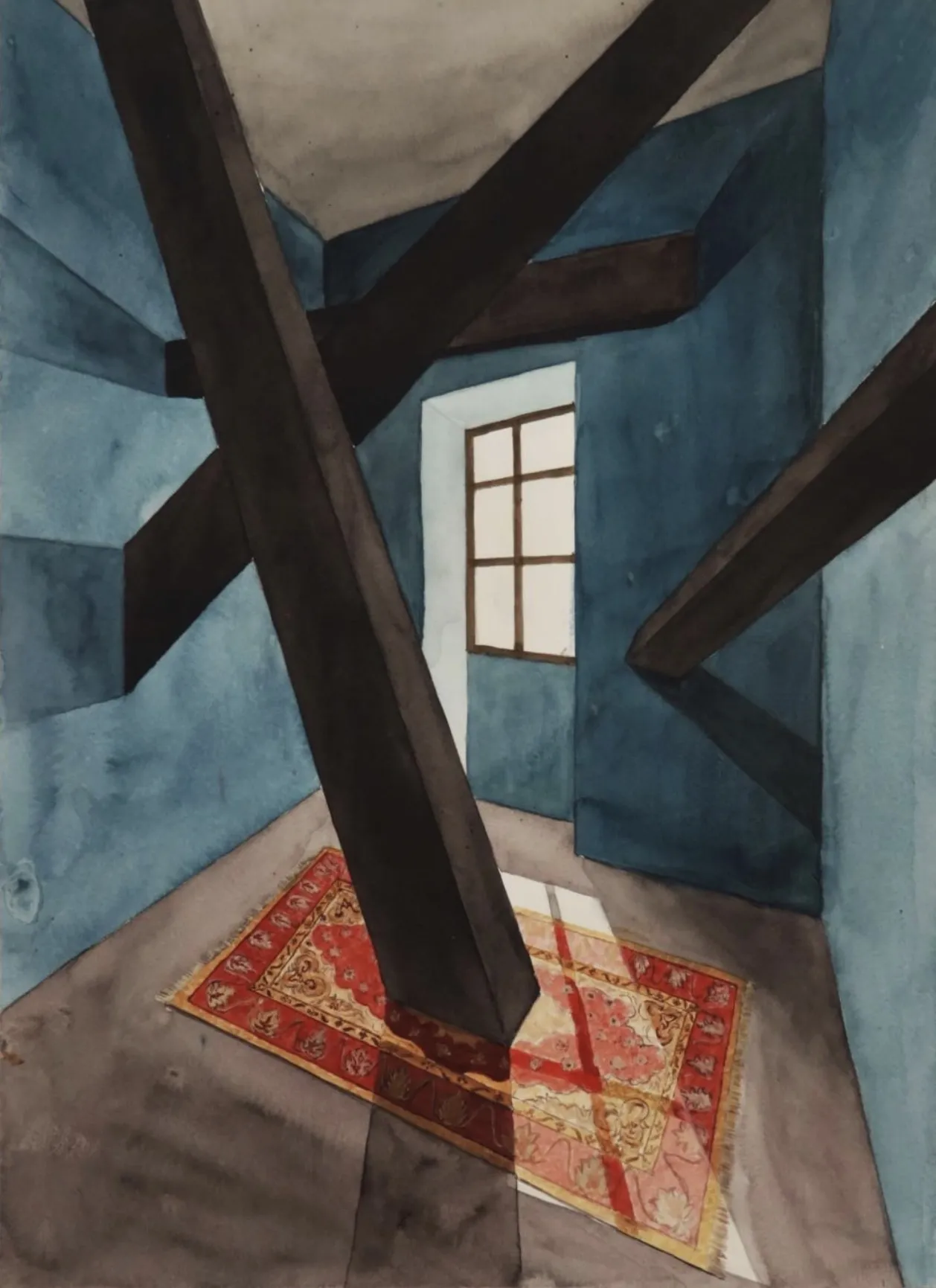 Untitled by Yallaling Chalawadi - Watercolor on paper