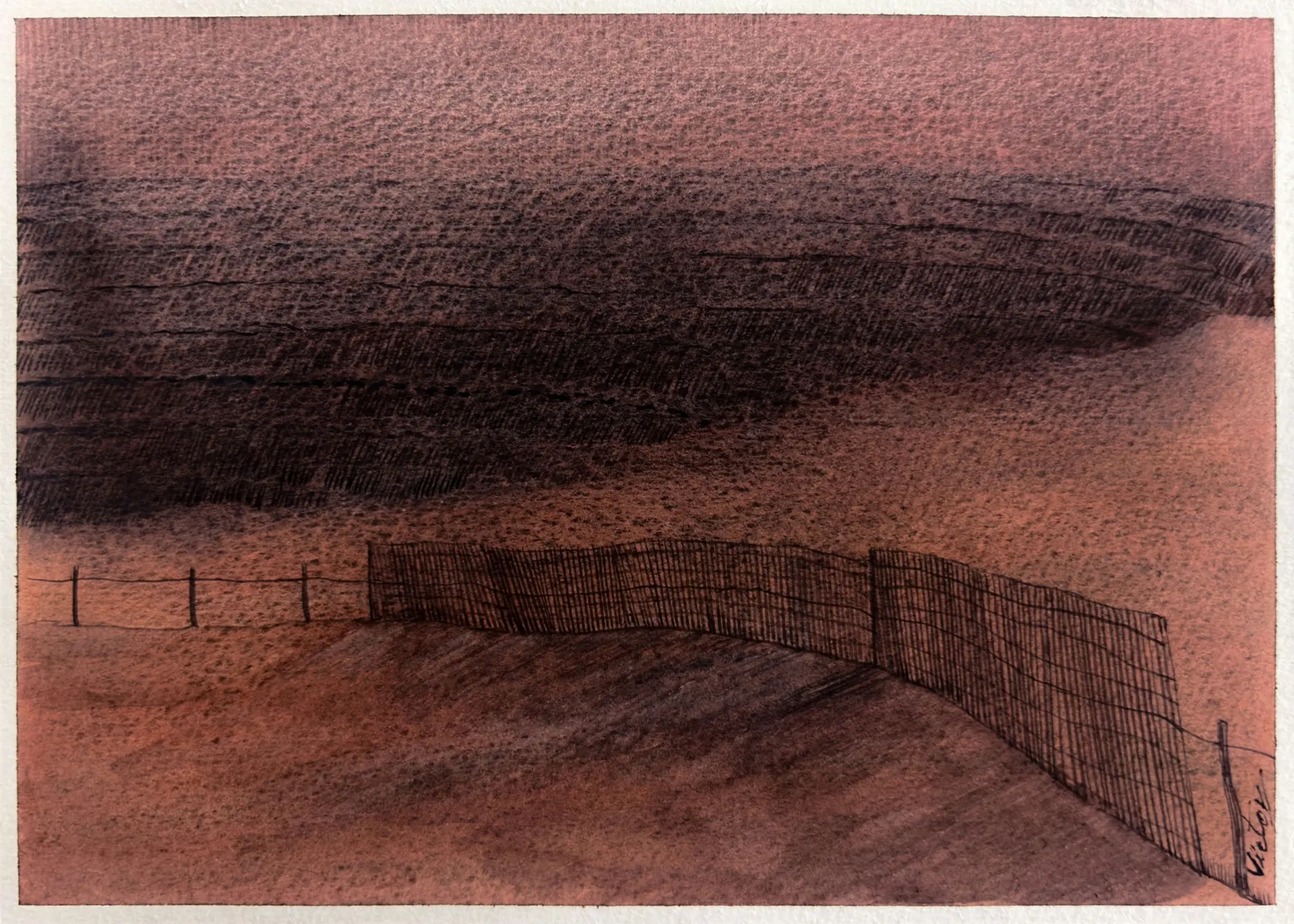Persistence 4, 13 by Victor Hazra - Watercolor on paper