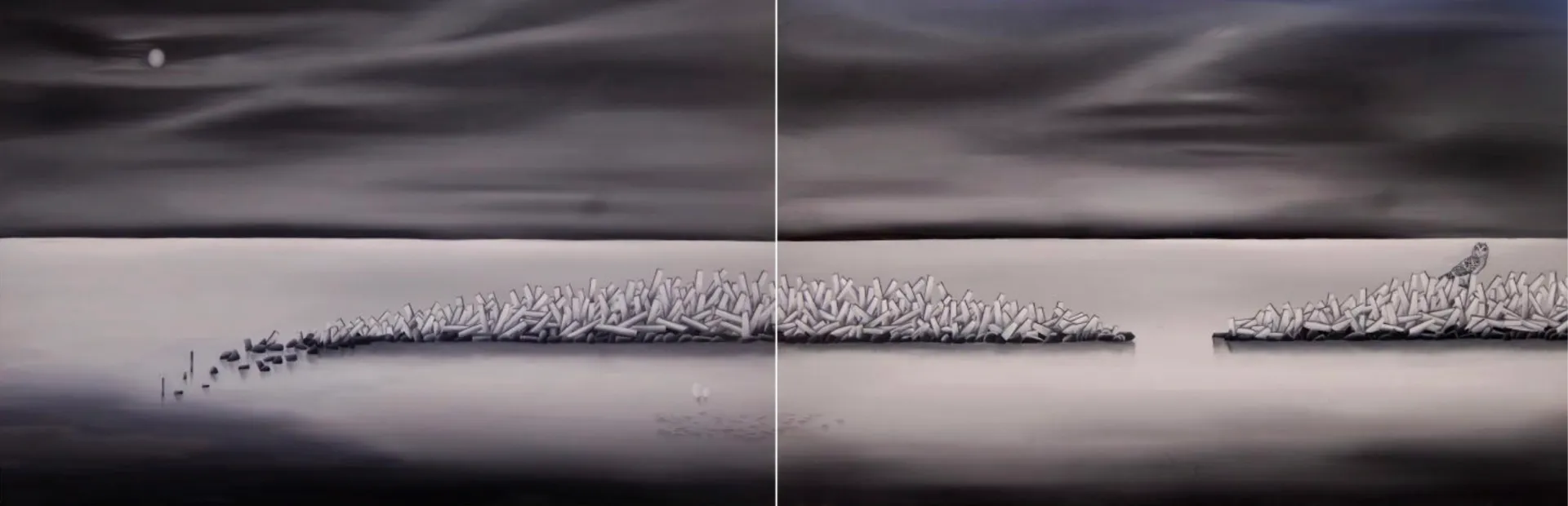 Untitled (diptych) by Sarika Mehta - Oil on canvas