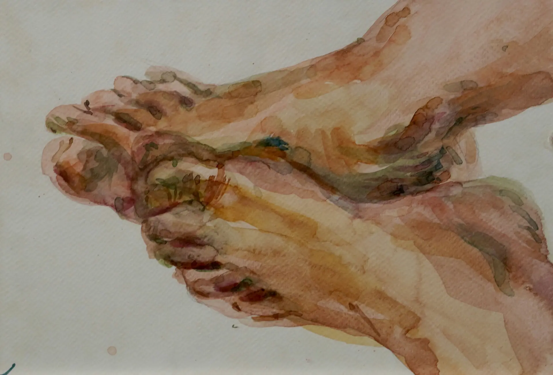 Skin deep, 5 by Jyotismriti Bordoloi - Watercolor on paper