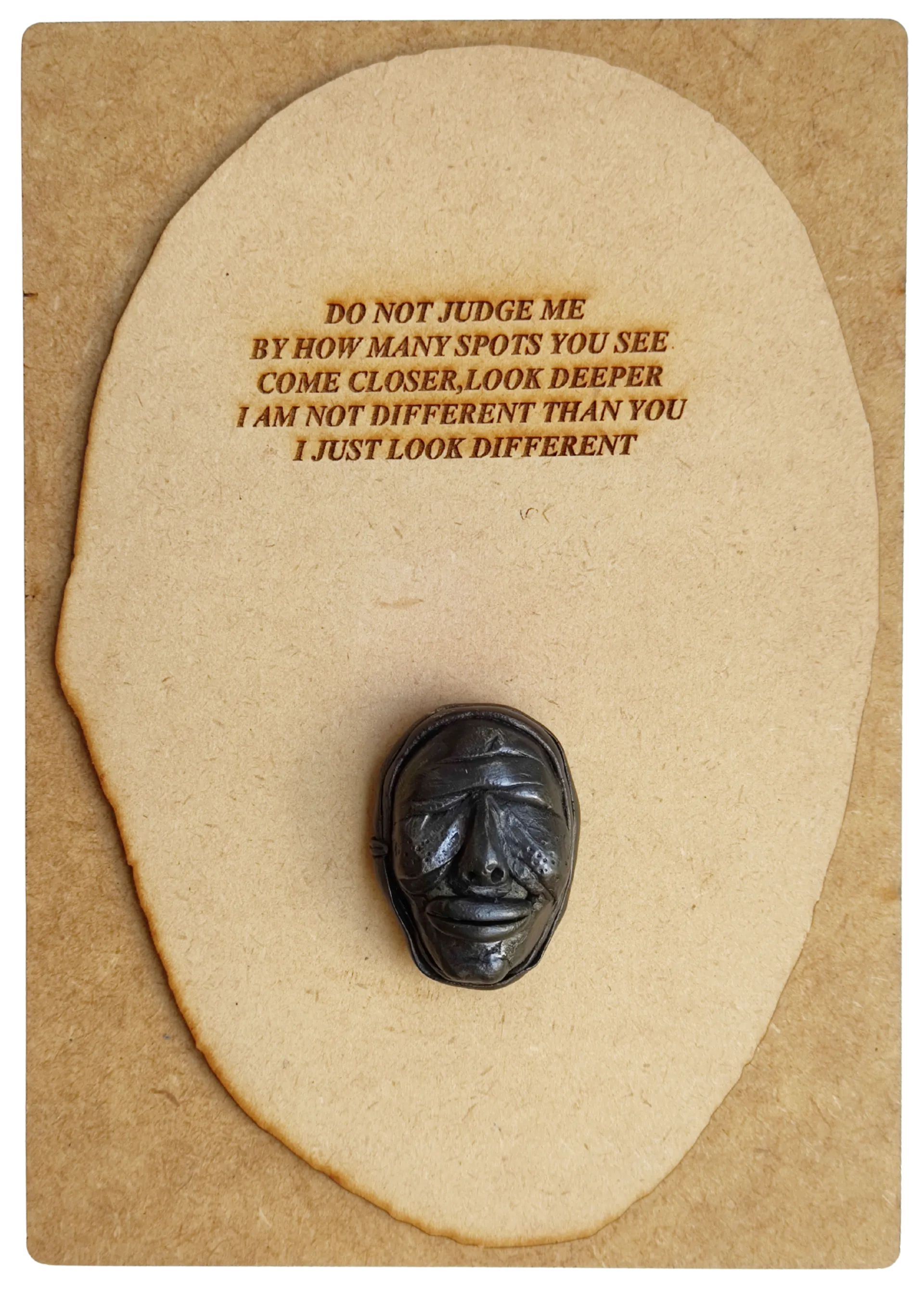 Poetics of face-1, 5 by Preksha Tater - Epoxy compound and mixed media