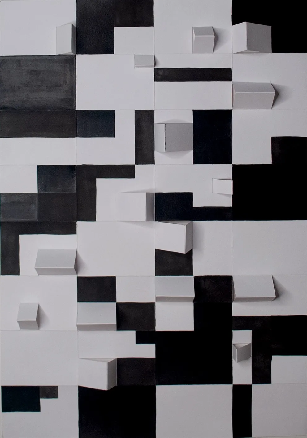 Fold #15, 2 by Urvi Sethna - Ink on archival paper
