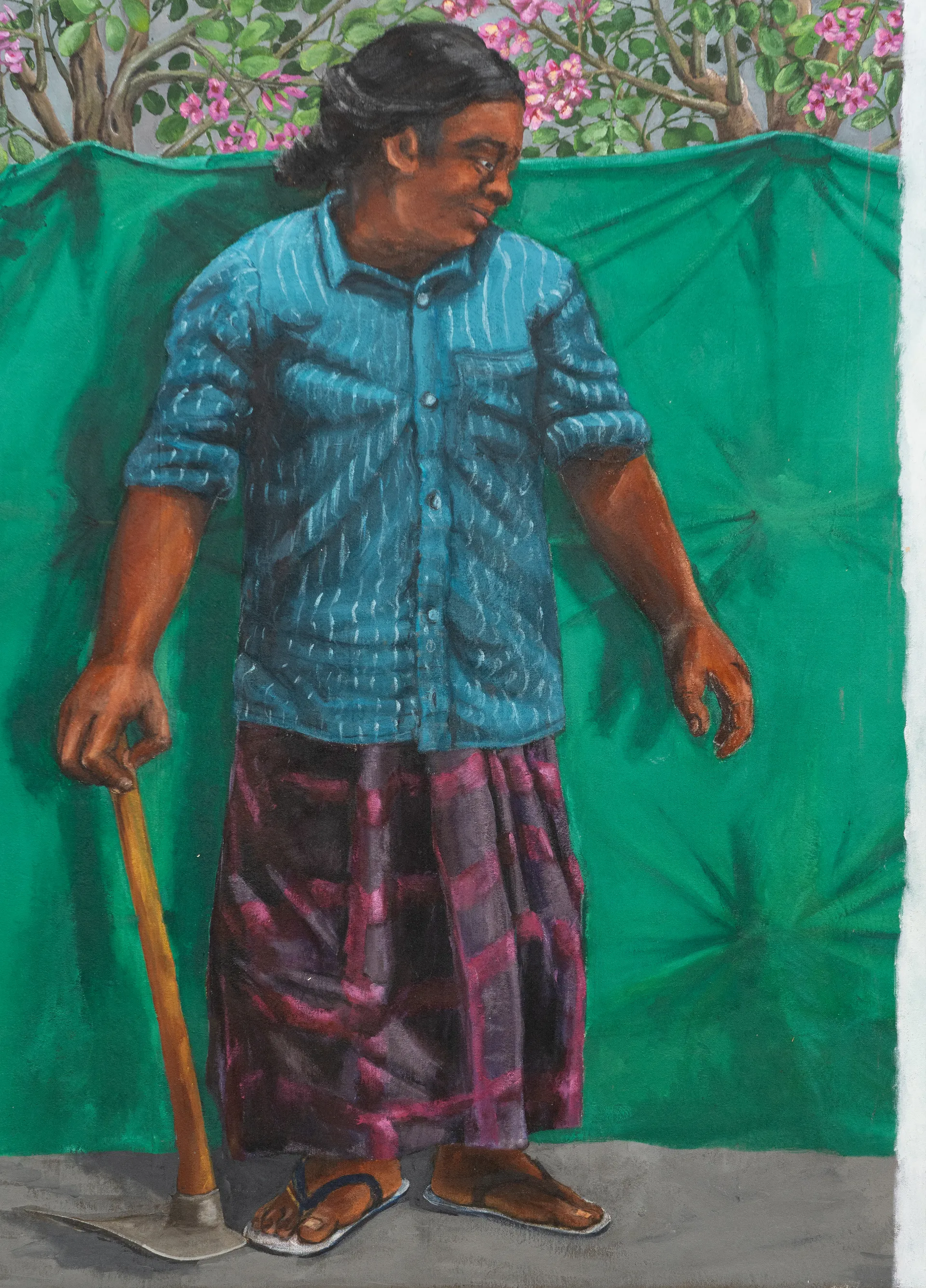 Thinker by Sreeju Radhakrishnan - Acrylic on unprimed canvas