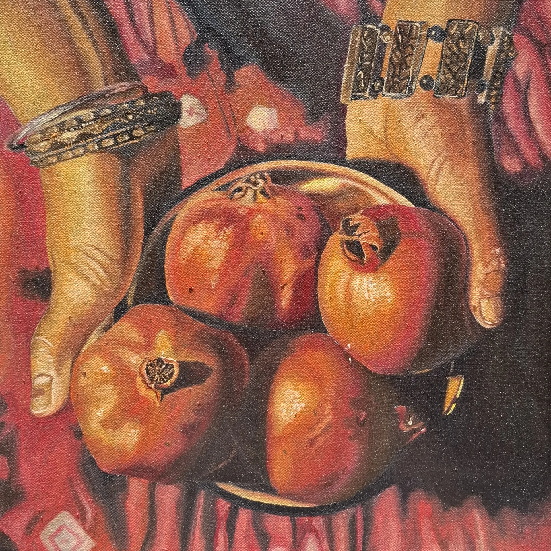 A seed under the skin, 3 by Simran Yagyik - Oli on canvas