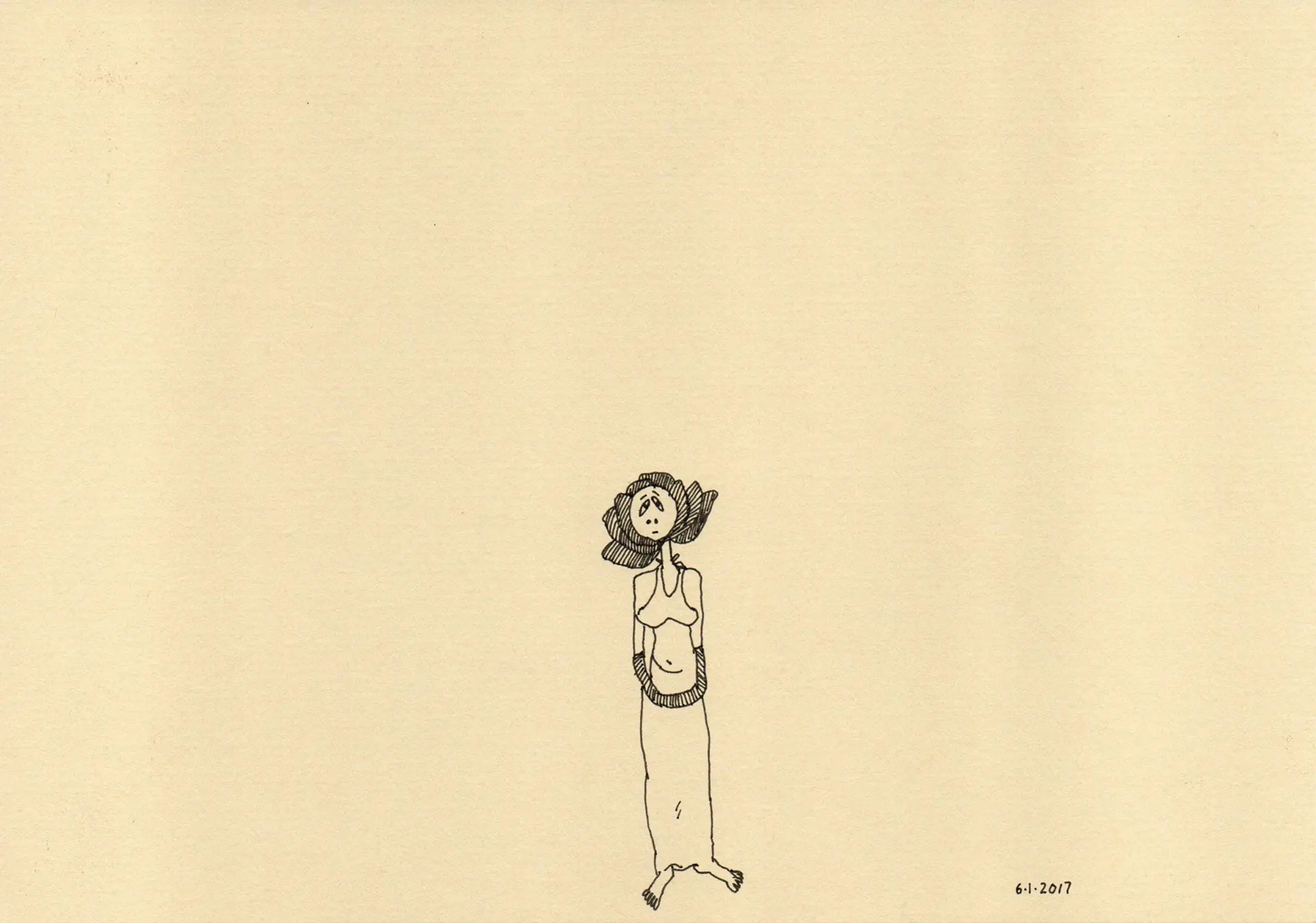 D-2, 7 by Preksha Tater - Pen and color on paper