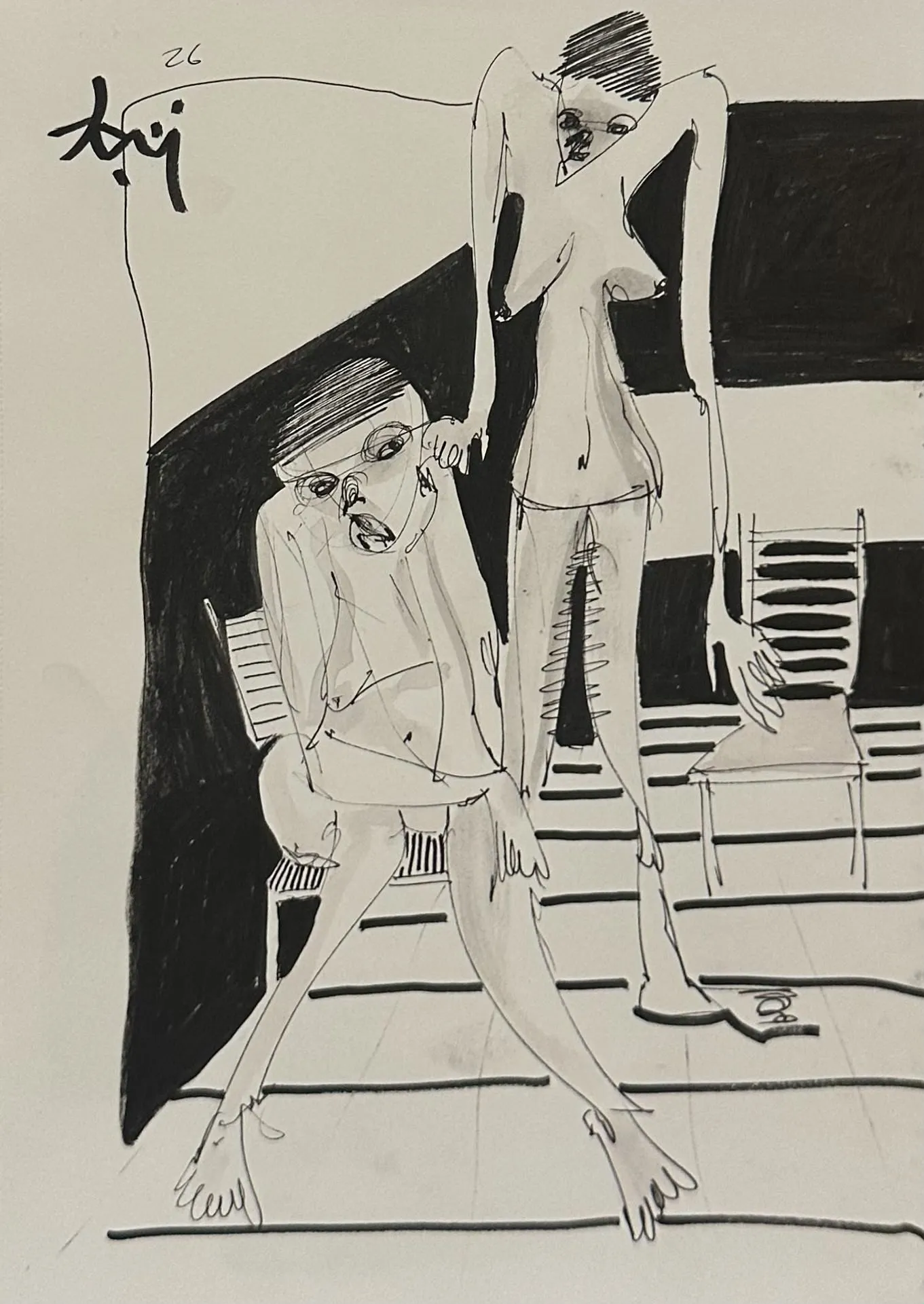 Untitled by Aditiya Singh - Ink on paper