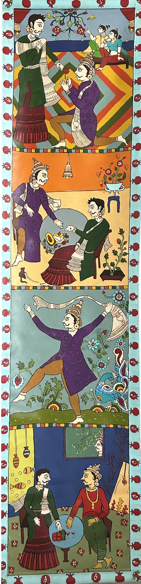 Spring betrayal by Tushar Tanwar - Acrylic on canvas scroll