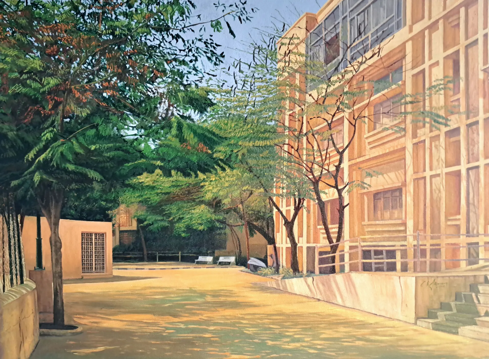 Dopehar (दोपहर)  by Akbar Ali Sunasara -  Oil on canvas 