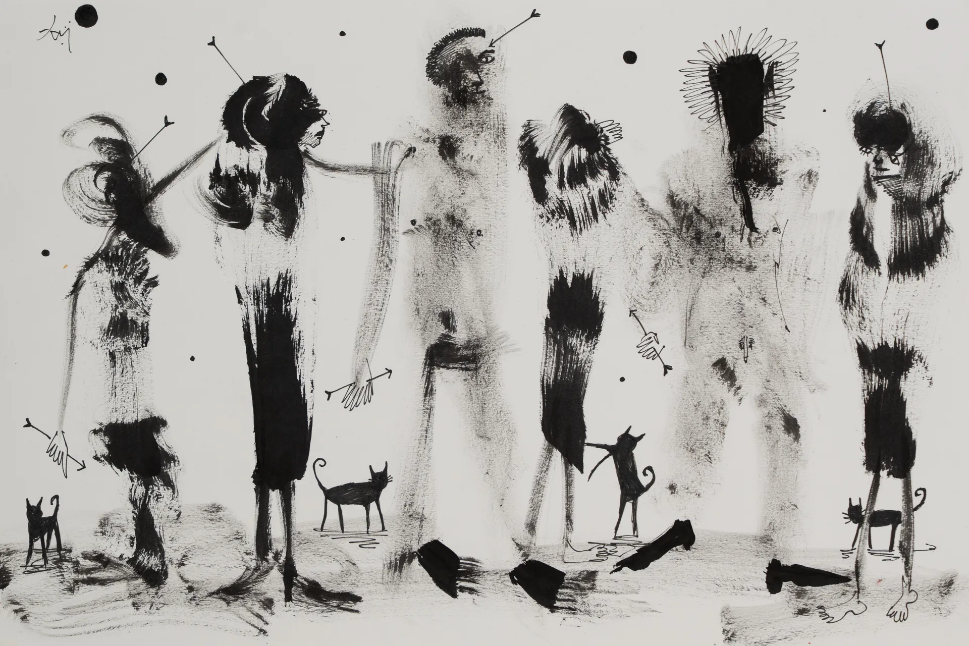 Tribal by Aditiya Singh - Ink on cartridge paper
