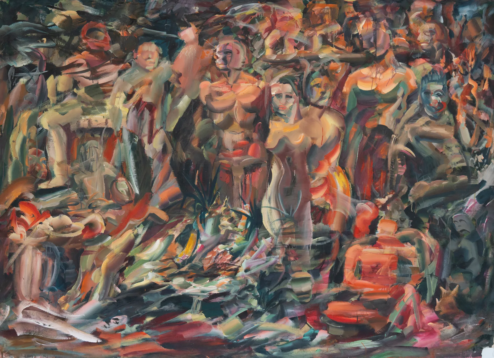Don't see each other by Virendra Maurya - Acrylic on canvas