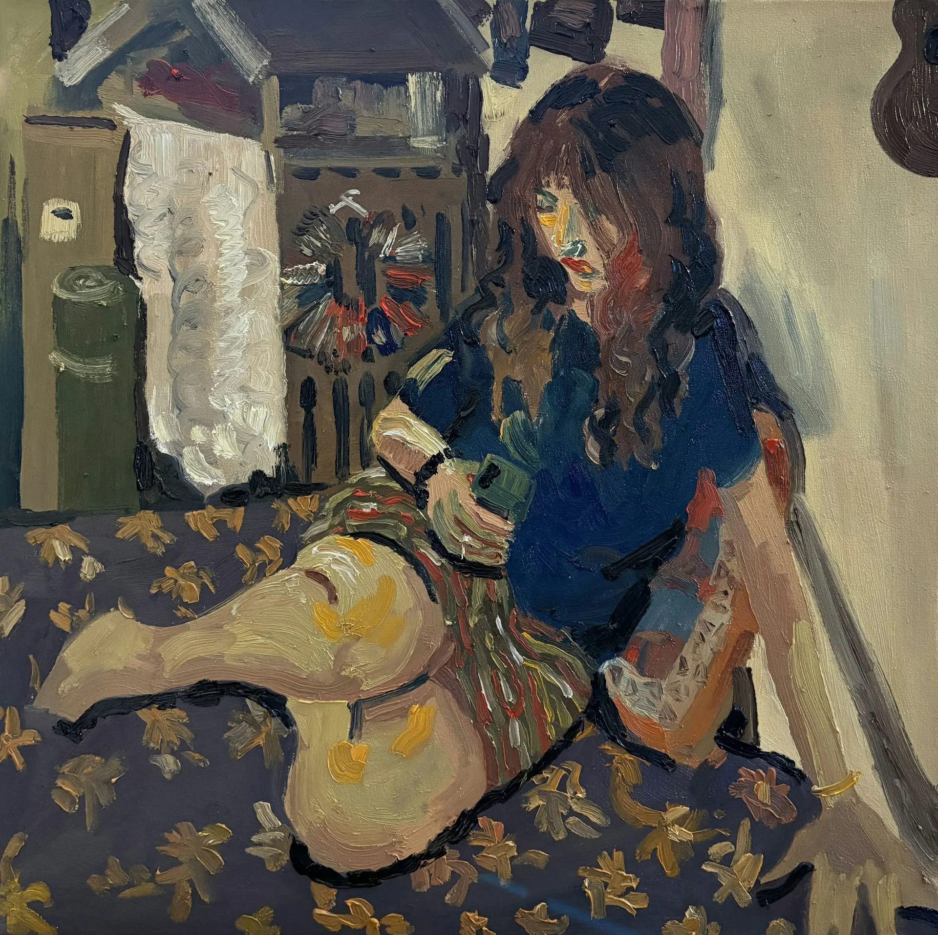 Niagha by Akshit Satyarthi - Oil on canvas