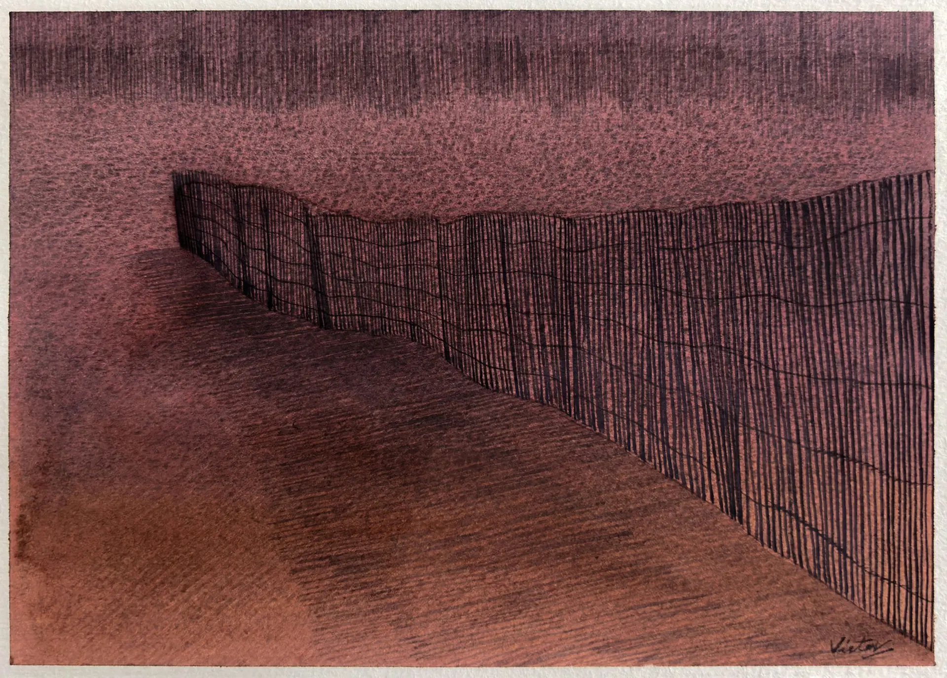 Persistence 4, 14 by Victor Hazra - Watercolor on paper