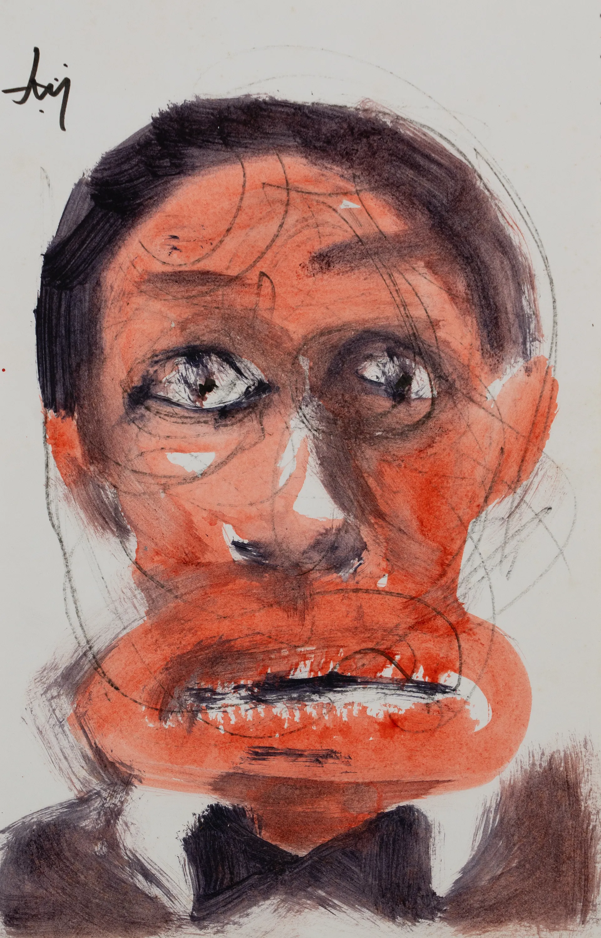 Nervous energy by Aditiya Singh - Acrylic on cartridge paper