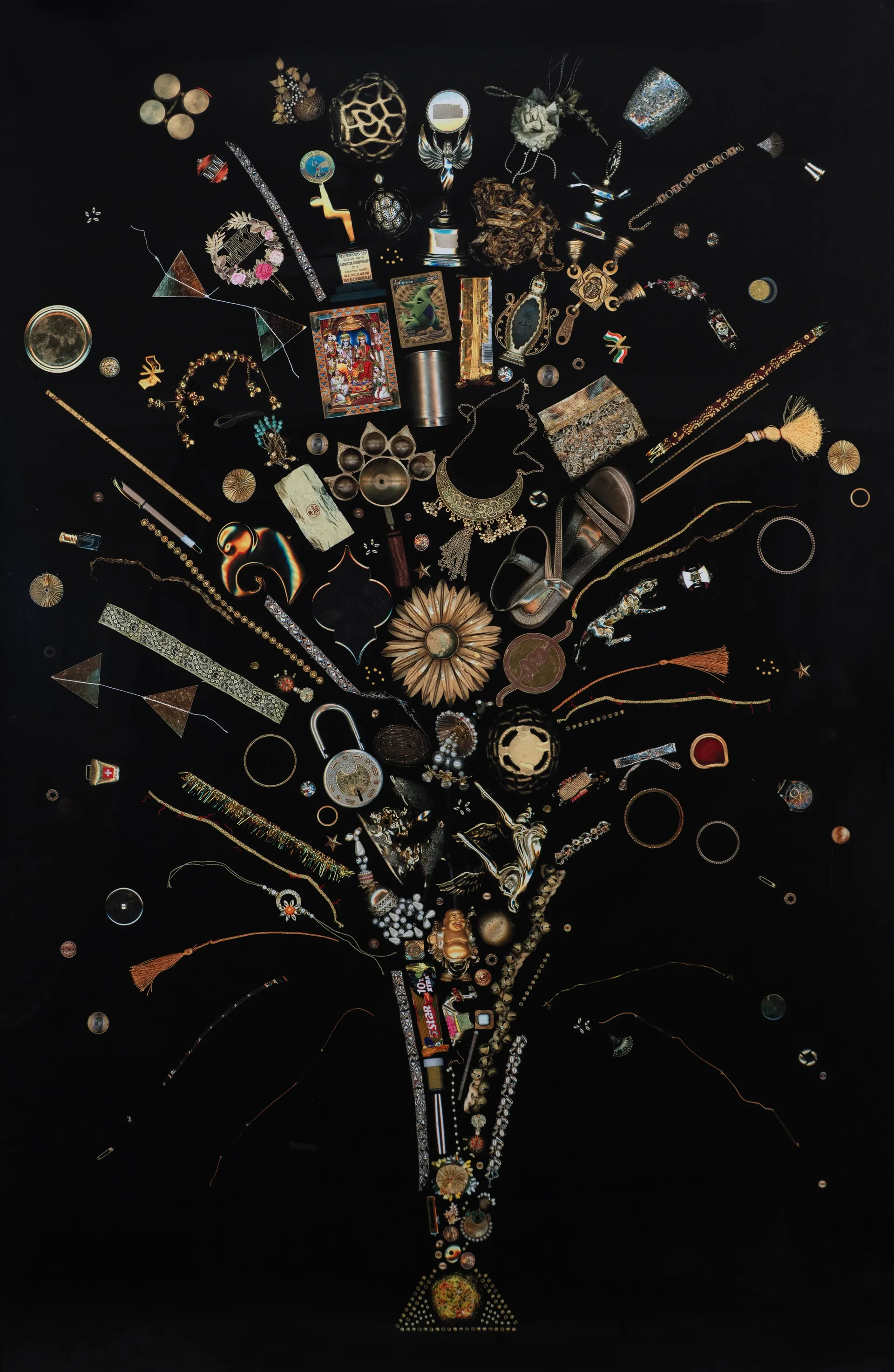 The gold rush by Avni Bansal - Scanography and digital manipulation & archival print on Hahnemühle paper