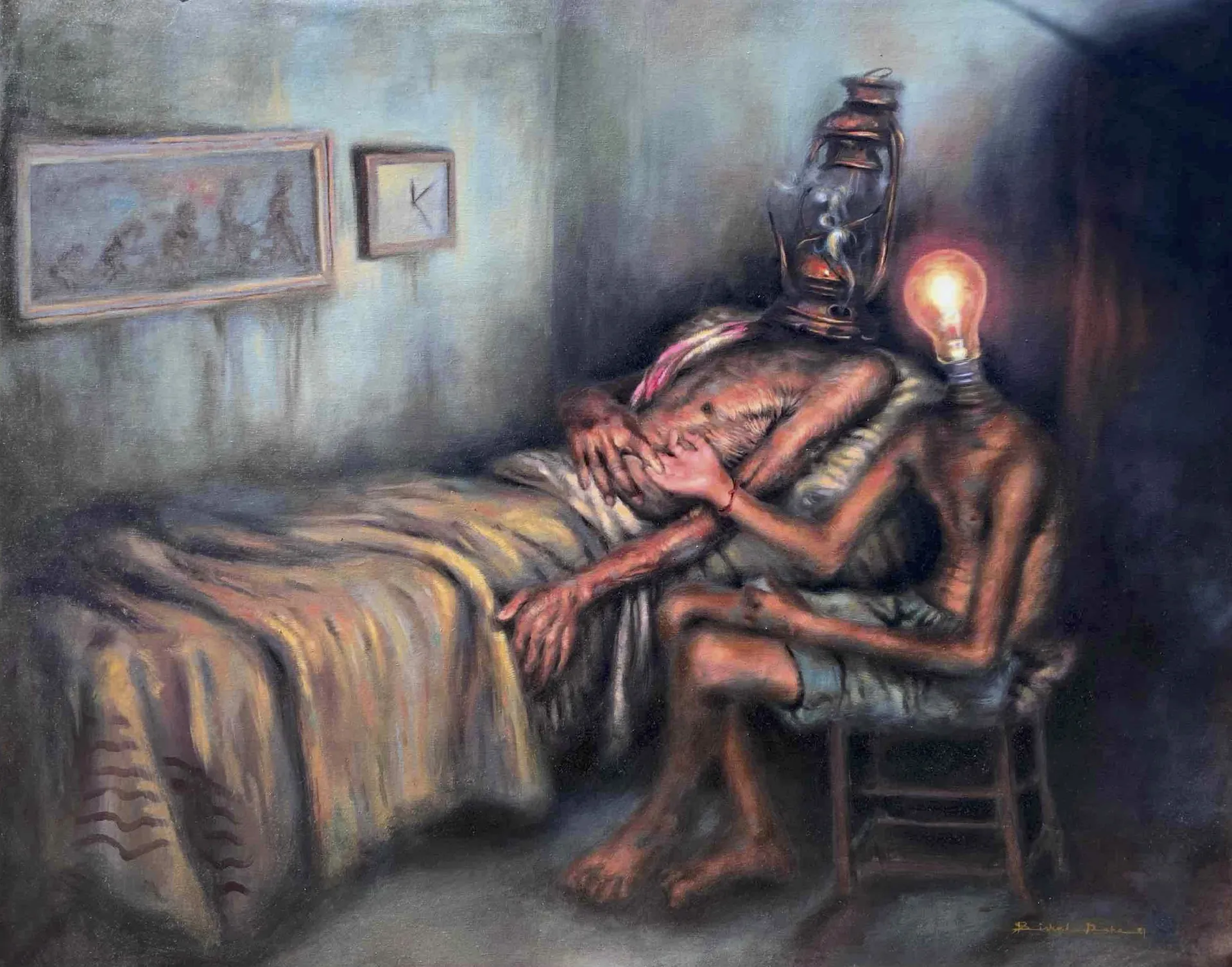 Generation by Bishal Deka - Oil on canvas
