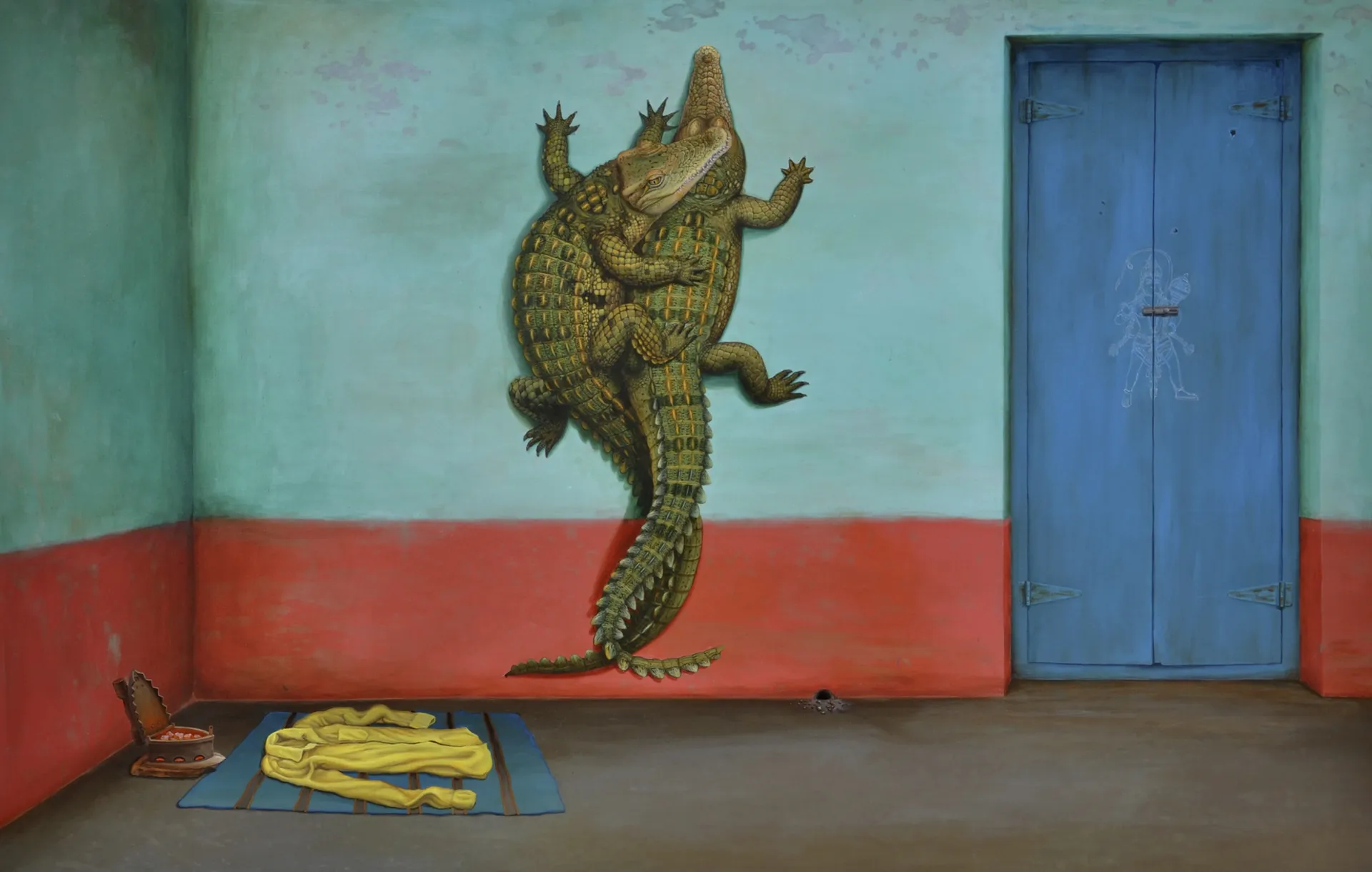 Untitled  by Yallaling Chalawadi - Acrylic on canvas