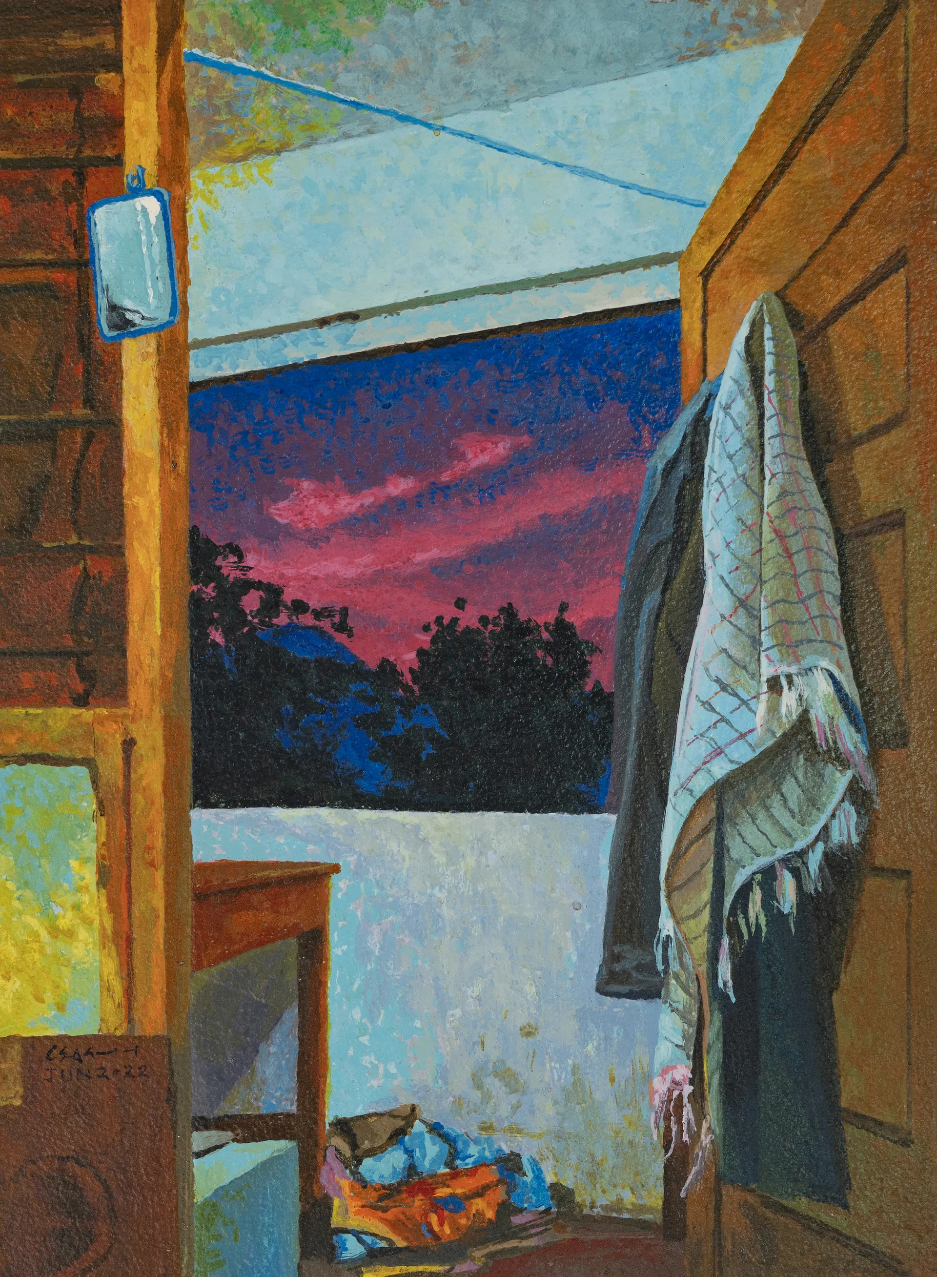 Kamaad by Akbar Ali Sunasara - Acrylic on handmade paper