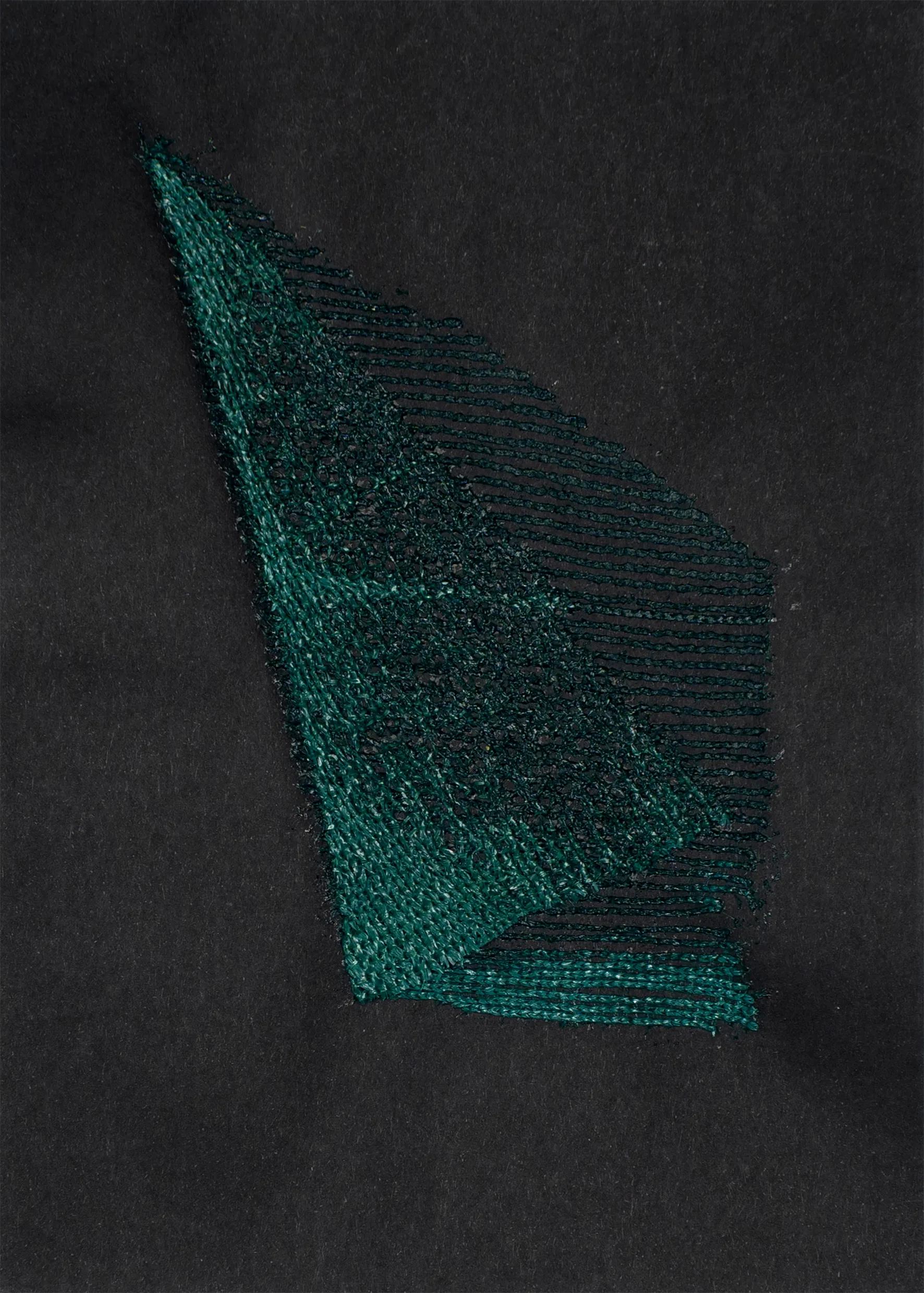 Fold #19, 4 by Urvi Sethna - Green net on paper
