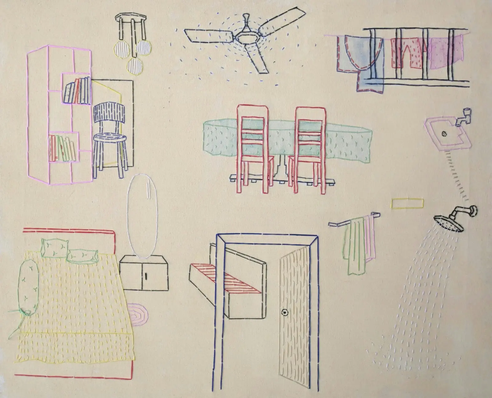 Sweet home by Sumaiya Sirin - Stitch on canvas