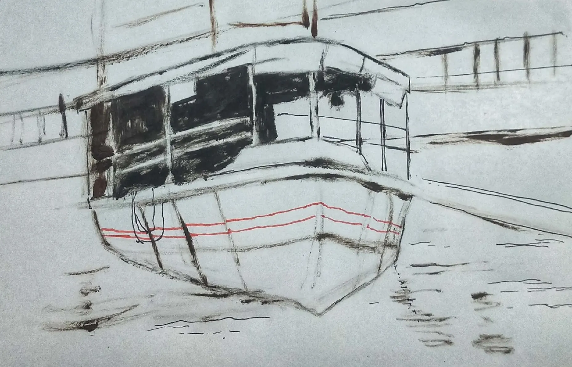 Govar toli by Shiv Shankar - Oil on paper