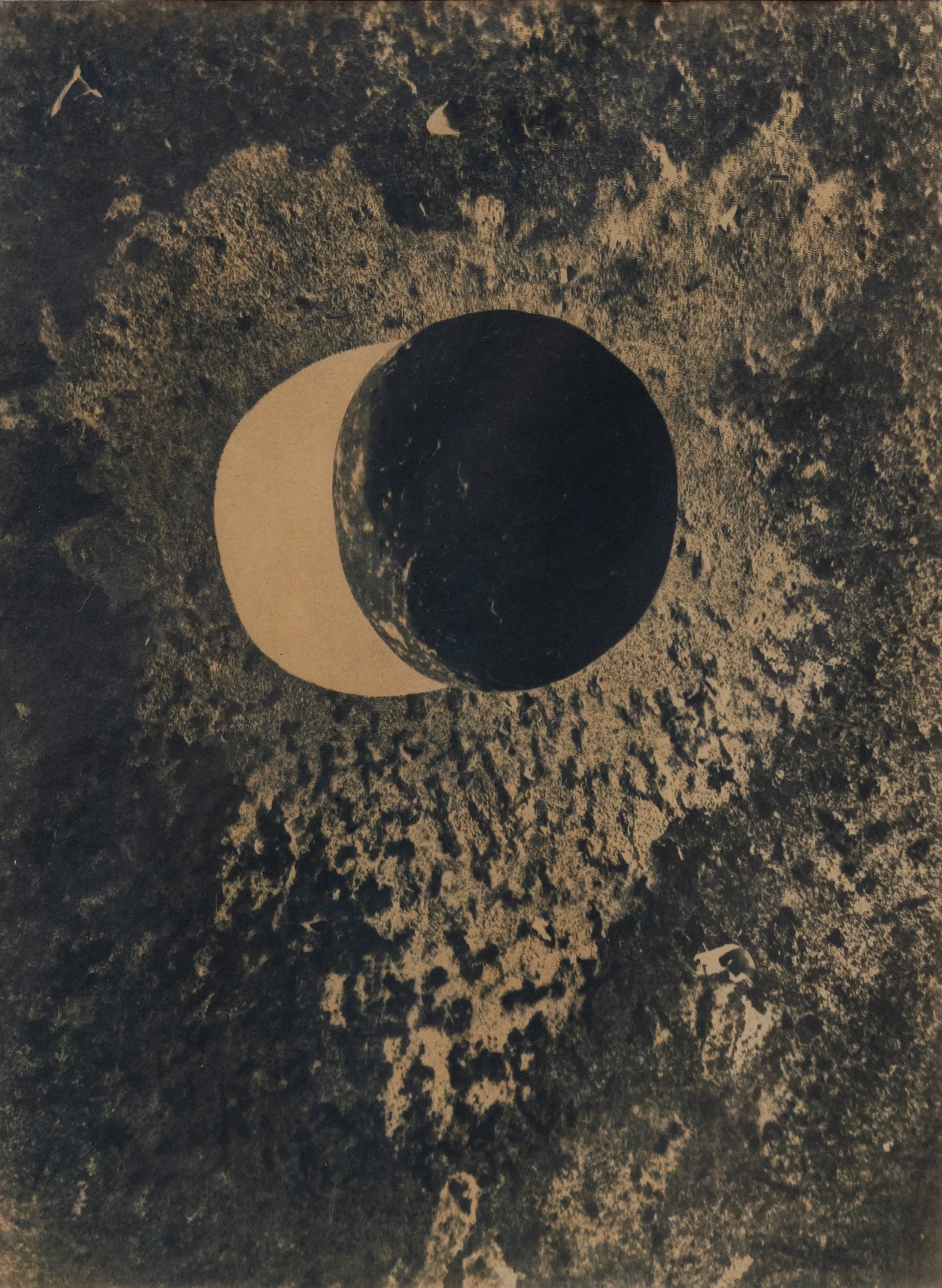 A winter's solstice by Ayan Biswas - Monochrome gum print on cyanotype, printed on 300 gsm hot-pressed Arches Aquarelle