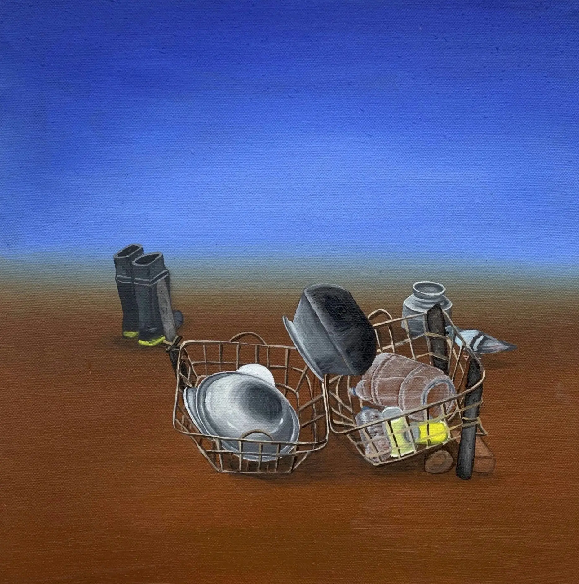 Shleter by Sarika Mehta - Oil on canvas
