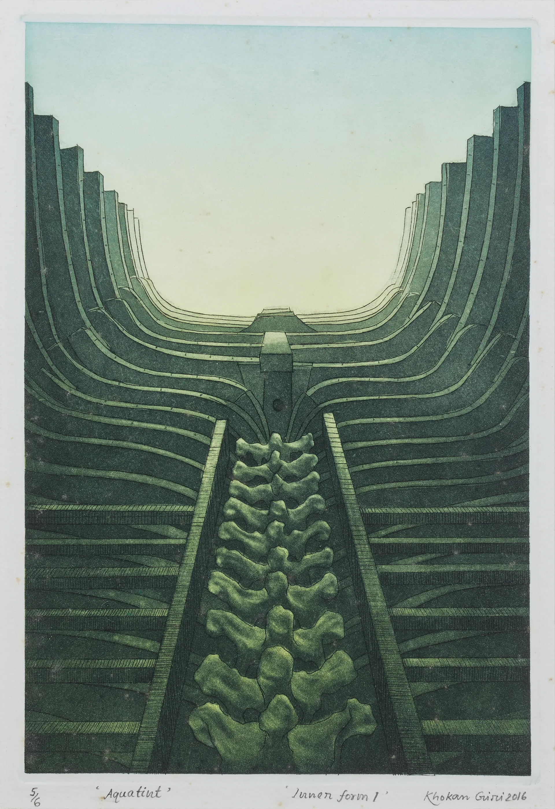 Inner form I by Khokan Giri - Etching & aquatint