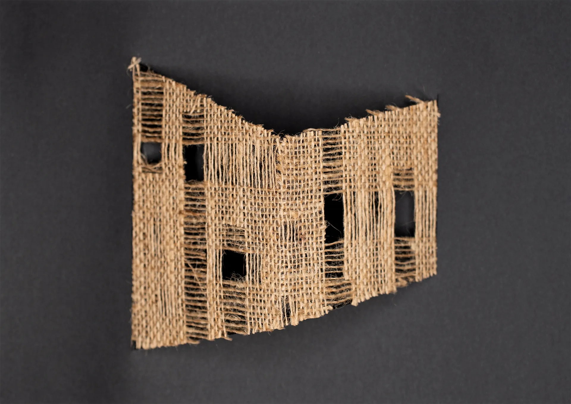 Fold #18, 2 by Urvi Sethna - Jute fabric on paper