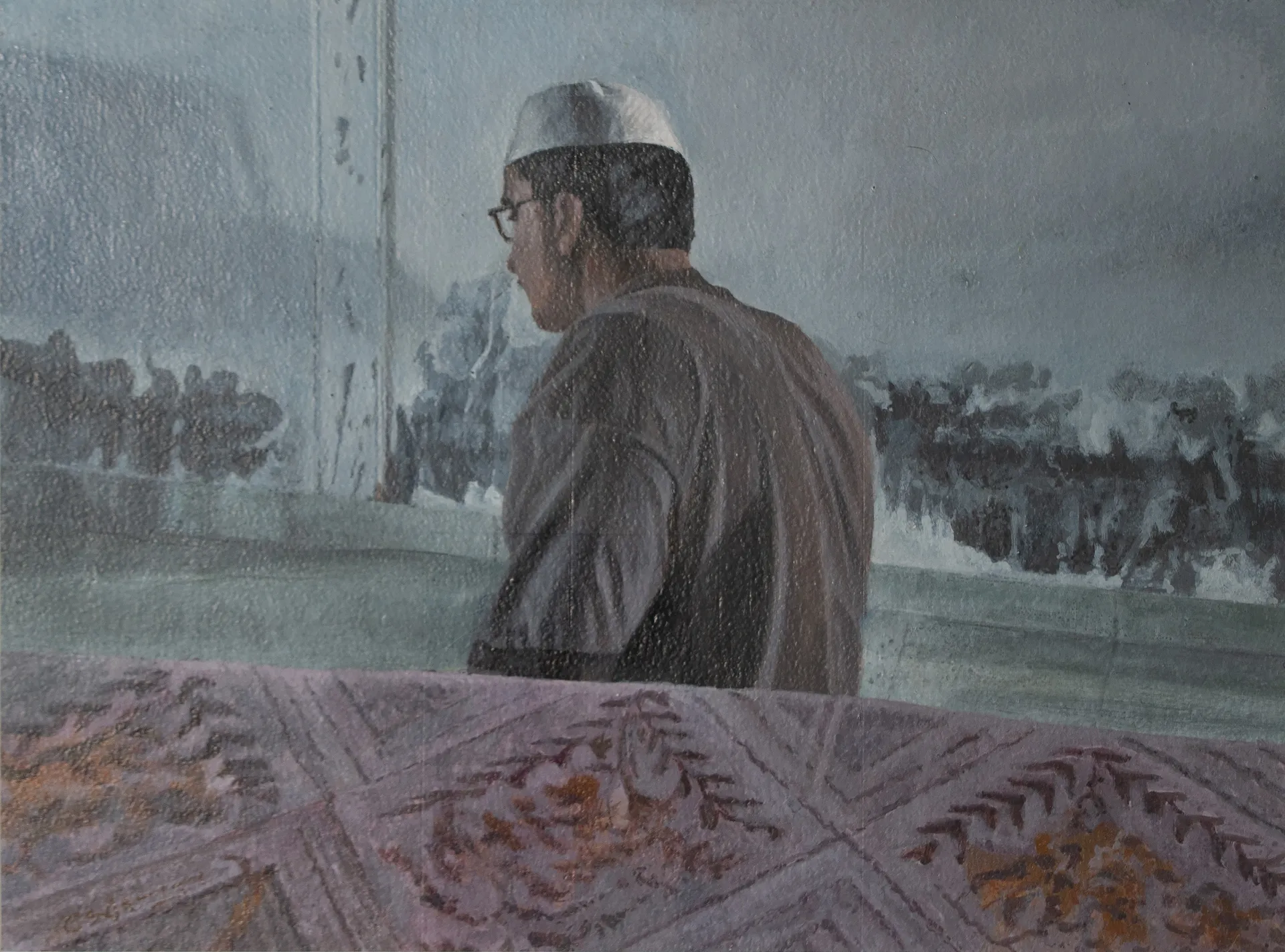 Adaab by Akbar Ali Sunasara - Acrylic on handmade paper