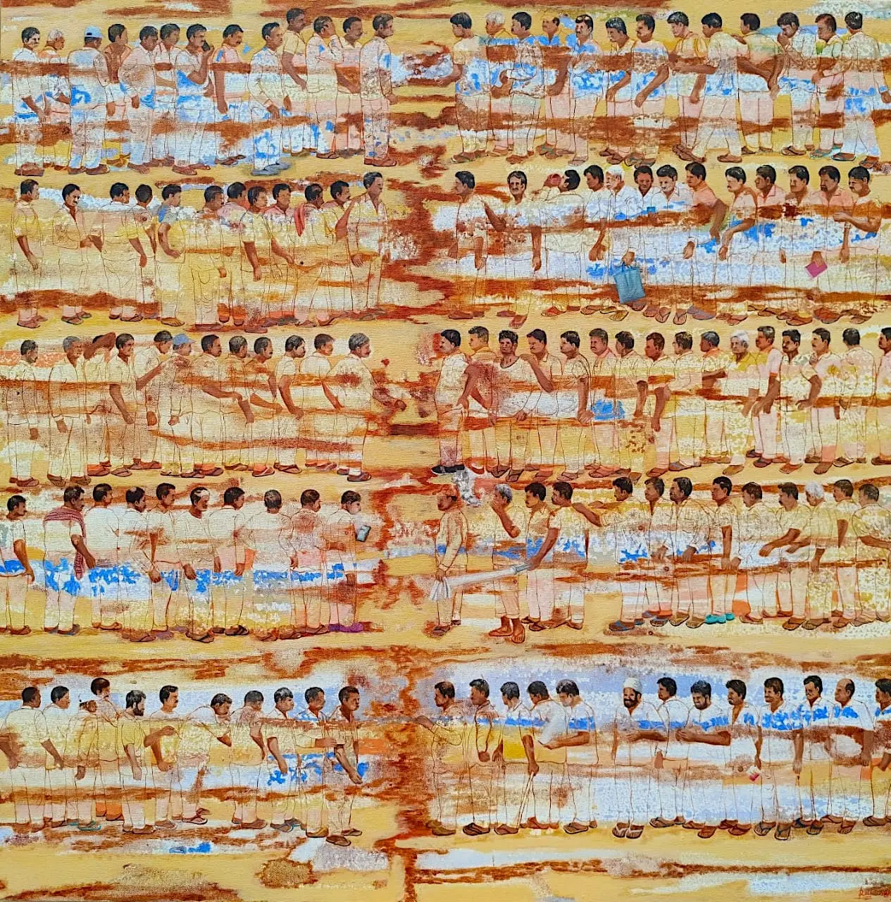 Untitled  by Raju Baraiya - Mixed media on canvas
