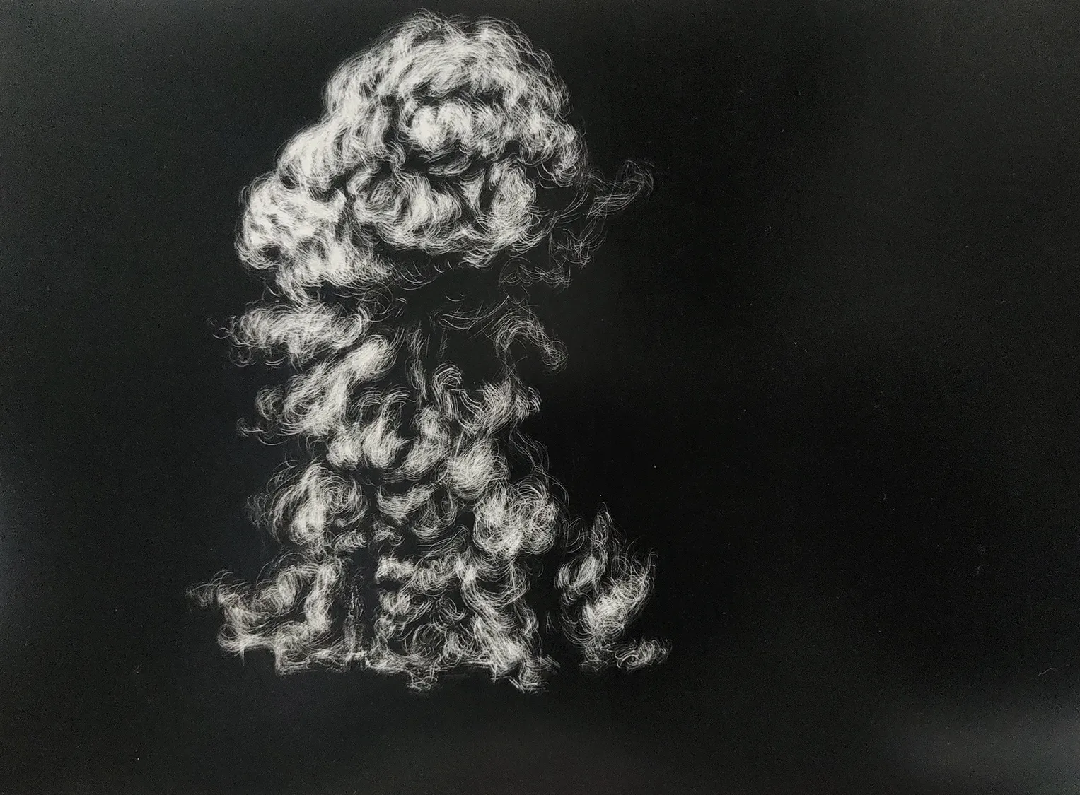 Untitled, 3 by Akartha Halder - Sandpaper treatment on photo print