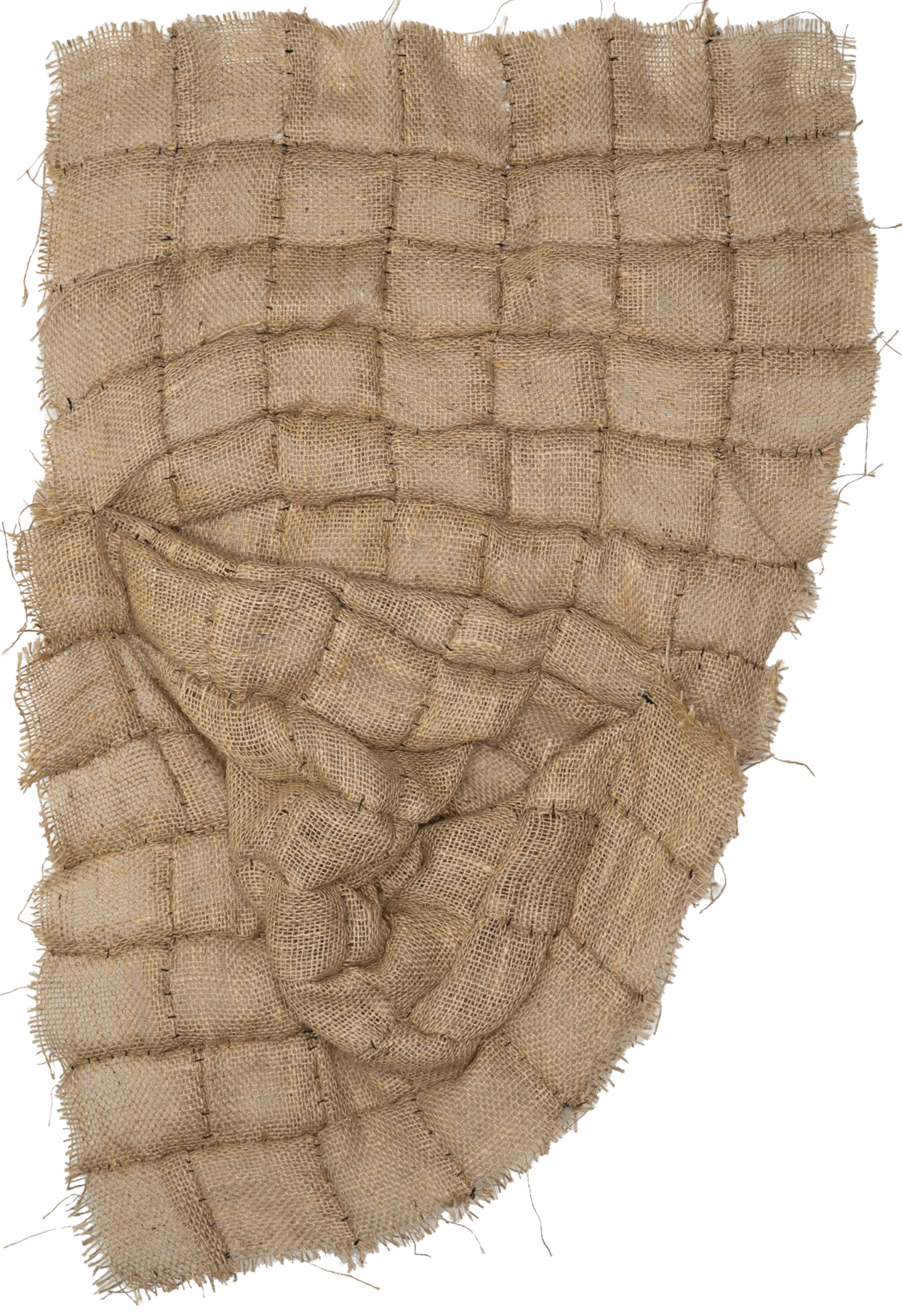 No. #25 by Urvi Sethna - Jute fabric and cotton thread