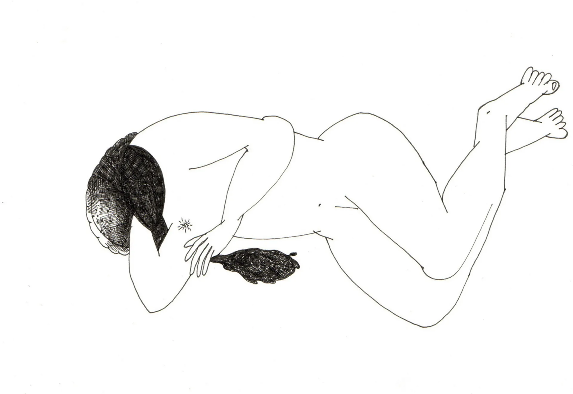 D-1, 8 by Preksha Tater - Pen on paper