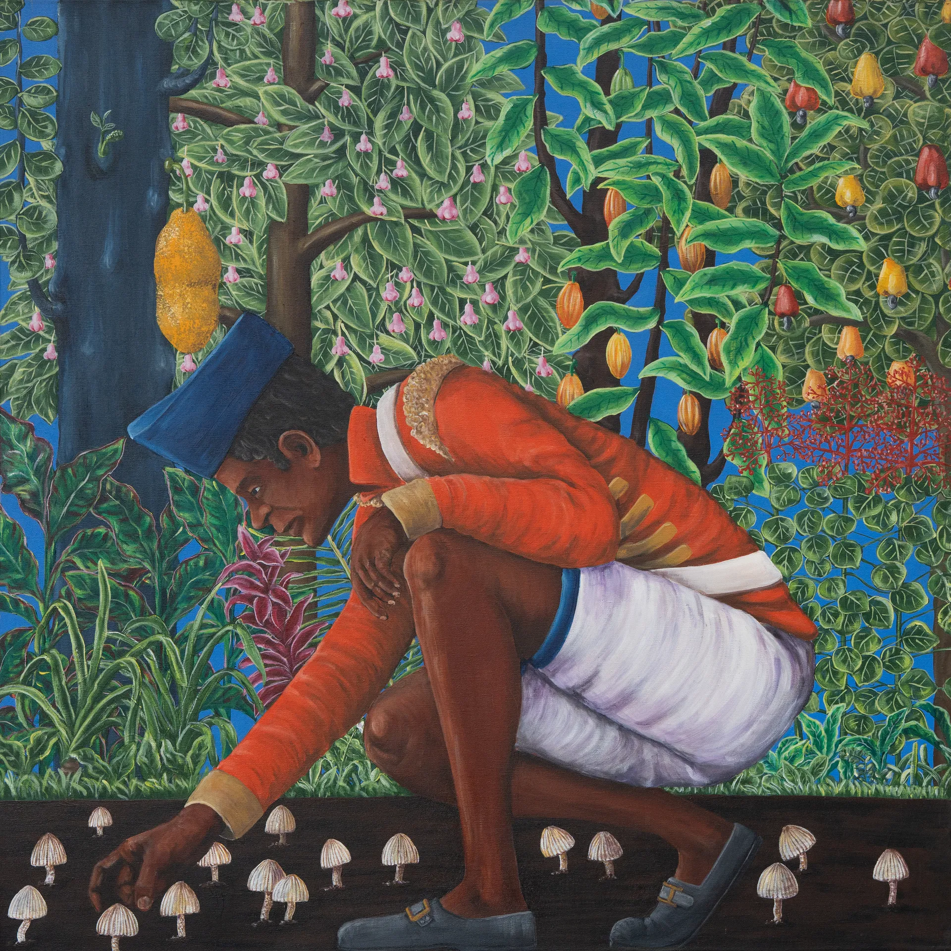 Foraging by Sreeju Radhakrishnan - Acrylic on canvas