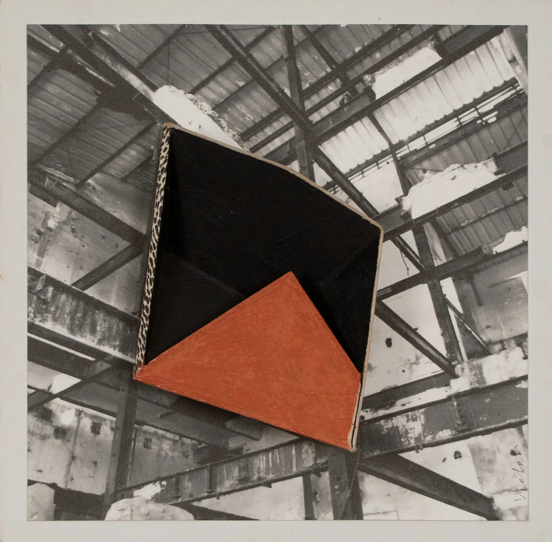 Paradoxically 7 by Victor Hazra - Ink & conte on cardboard forms and print on acid-free paper