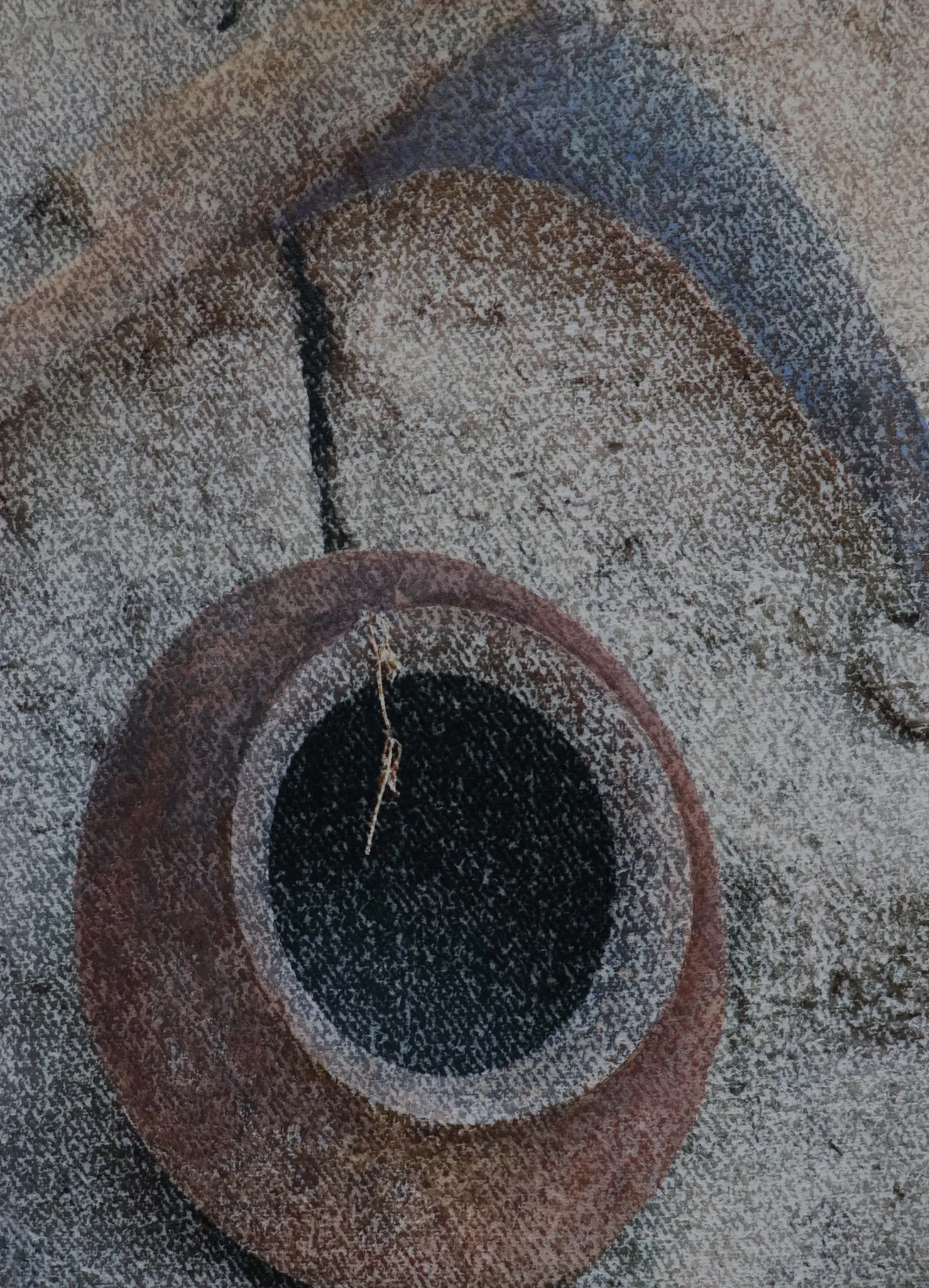 Aperture, release, relieve – I by Sangita Datta - Watercolor and archival photograph on acid-free handmade paper