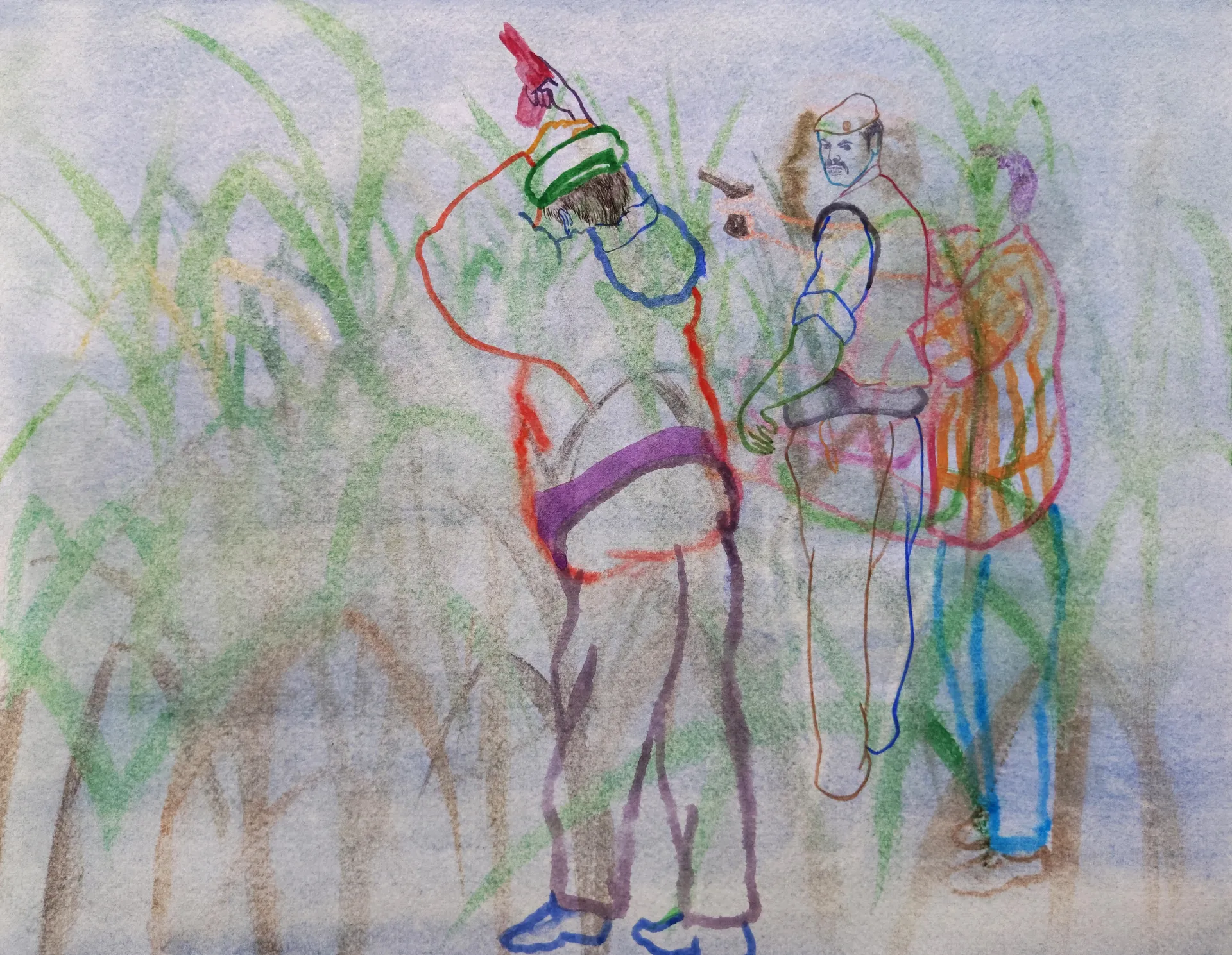 असली तस्वीर से भी झूट की रचना हो सकती है by Shiv Shankar - Watercolor on paper