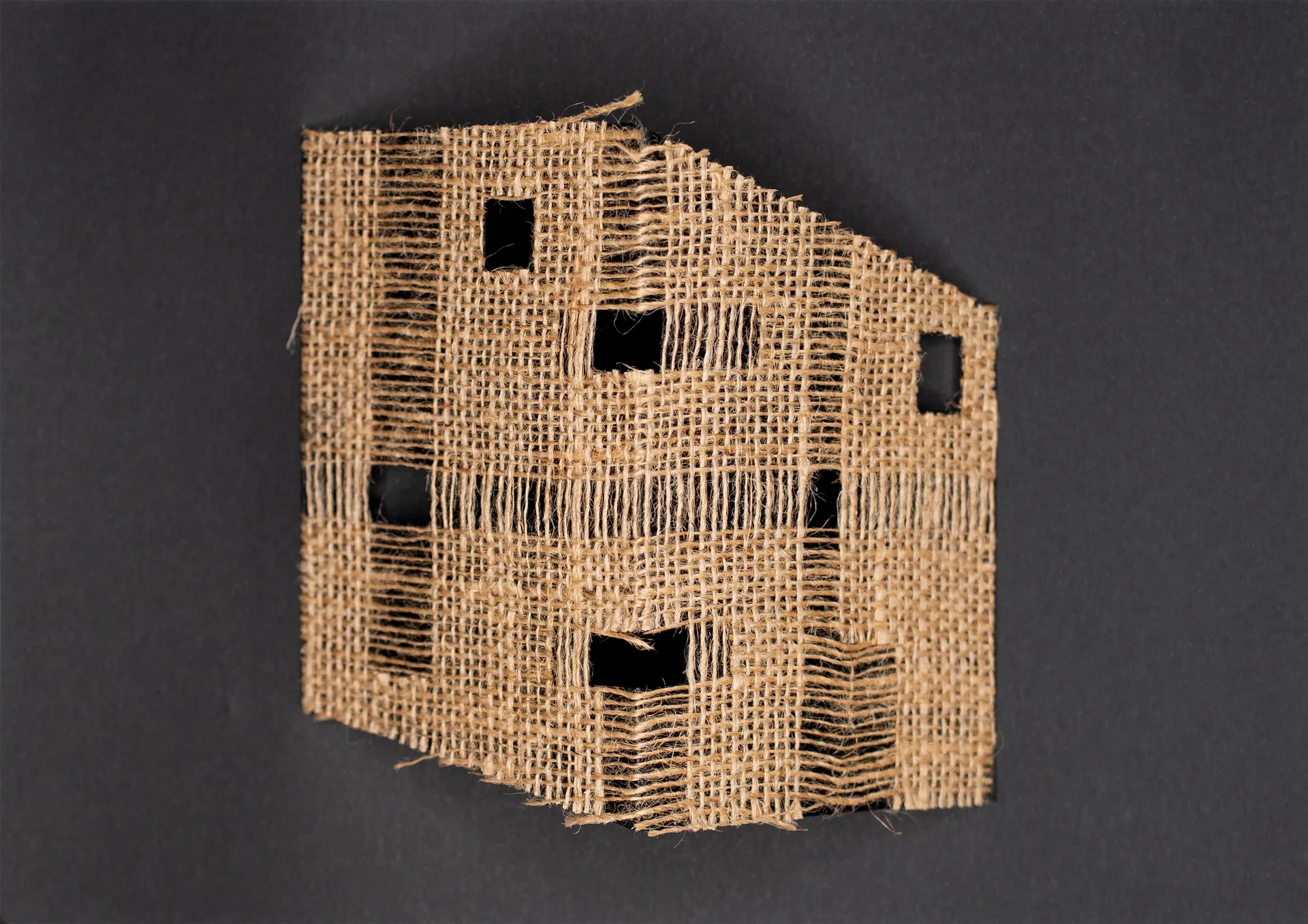 Fold #18, 5 by Urvi Sethna - Jute fabric on paper
