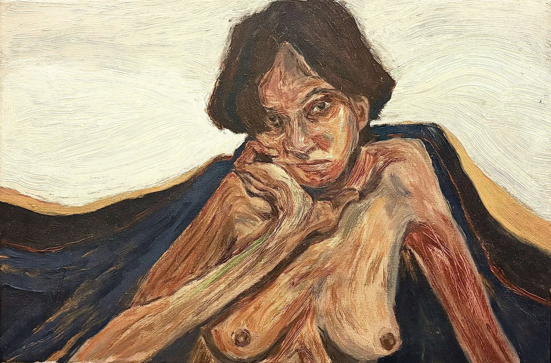 Eyes up here by Riddhi Rajora - Oil on canvas