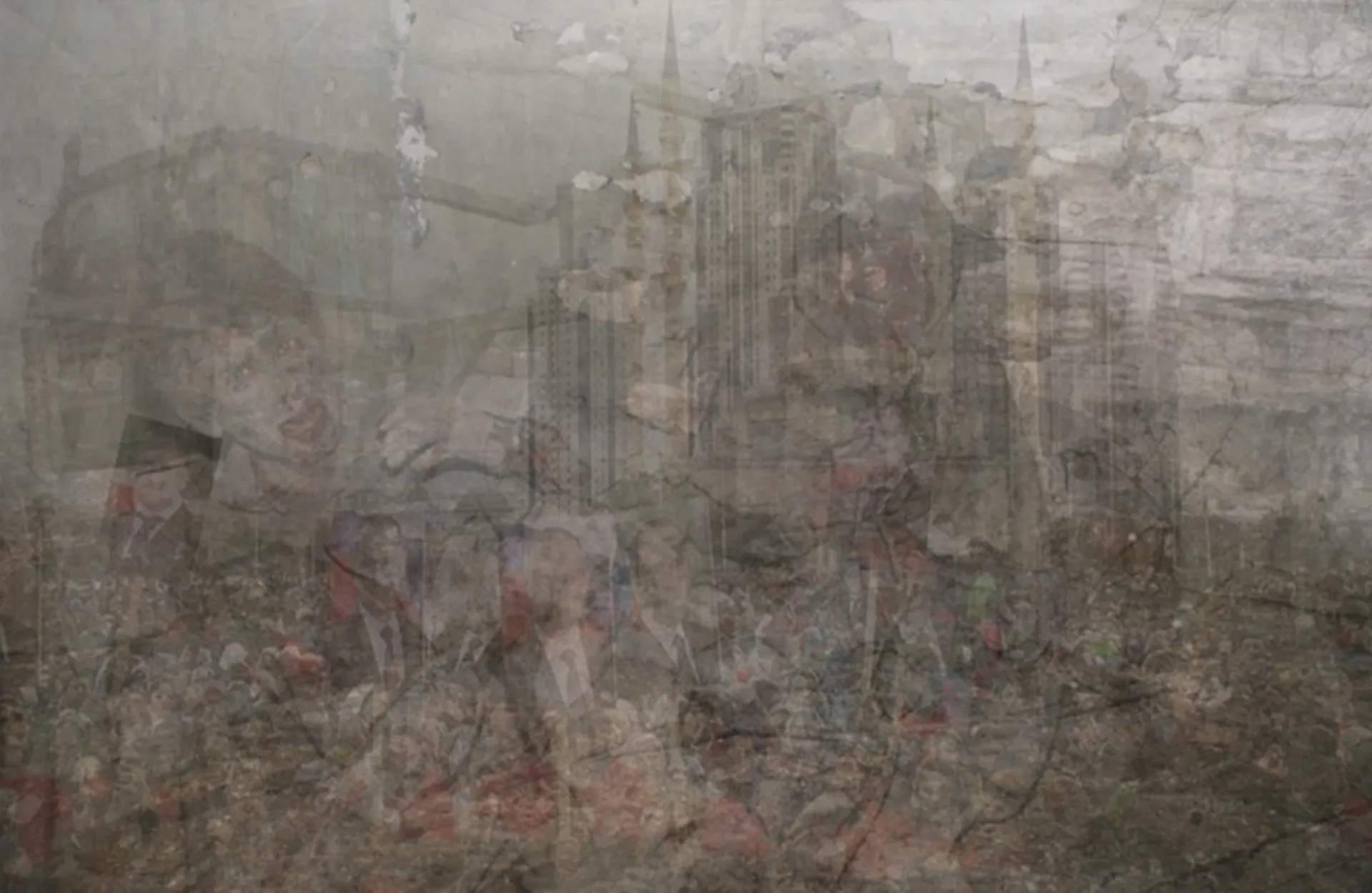 The Chechen war by Boris Colin Alphonse - Opacity photocollage, 22 archival photographs overlapped with varying opacity, archival print on Hahnemühle paper