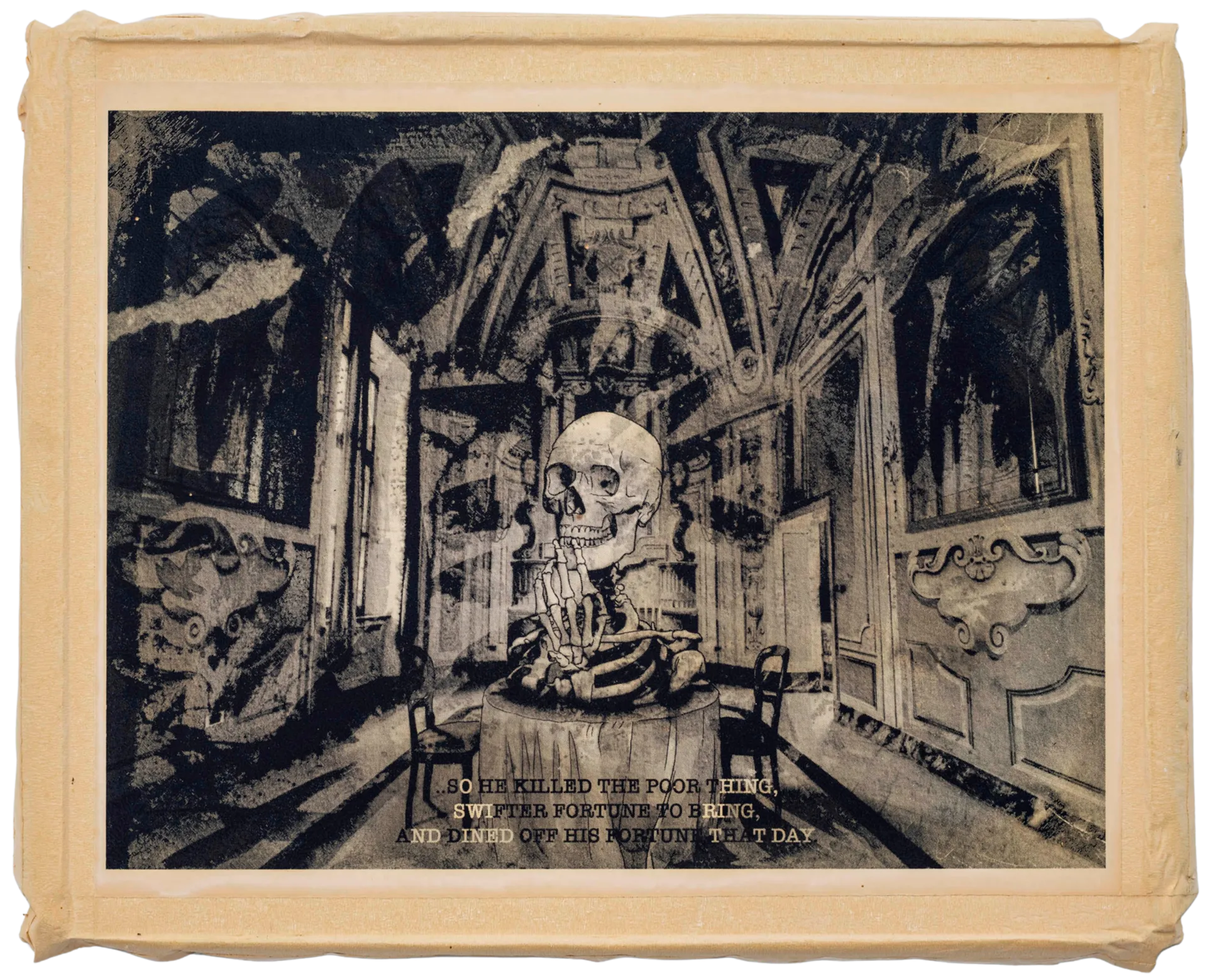 Black stars are shining very bright - VII, 6 by Abhishek Narayan Verma - Etching print printed on dental plaster